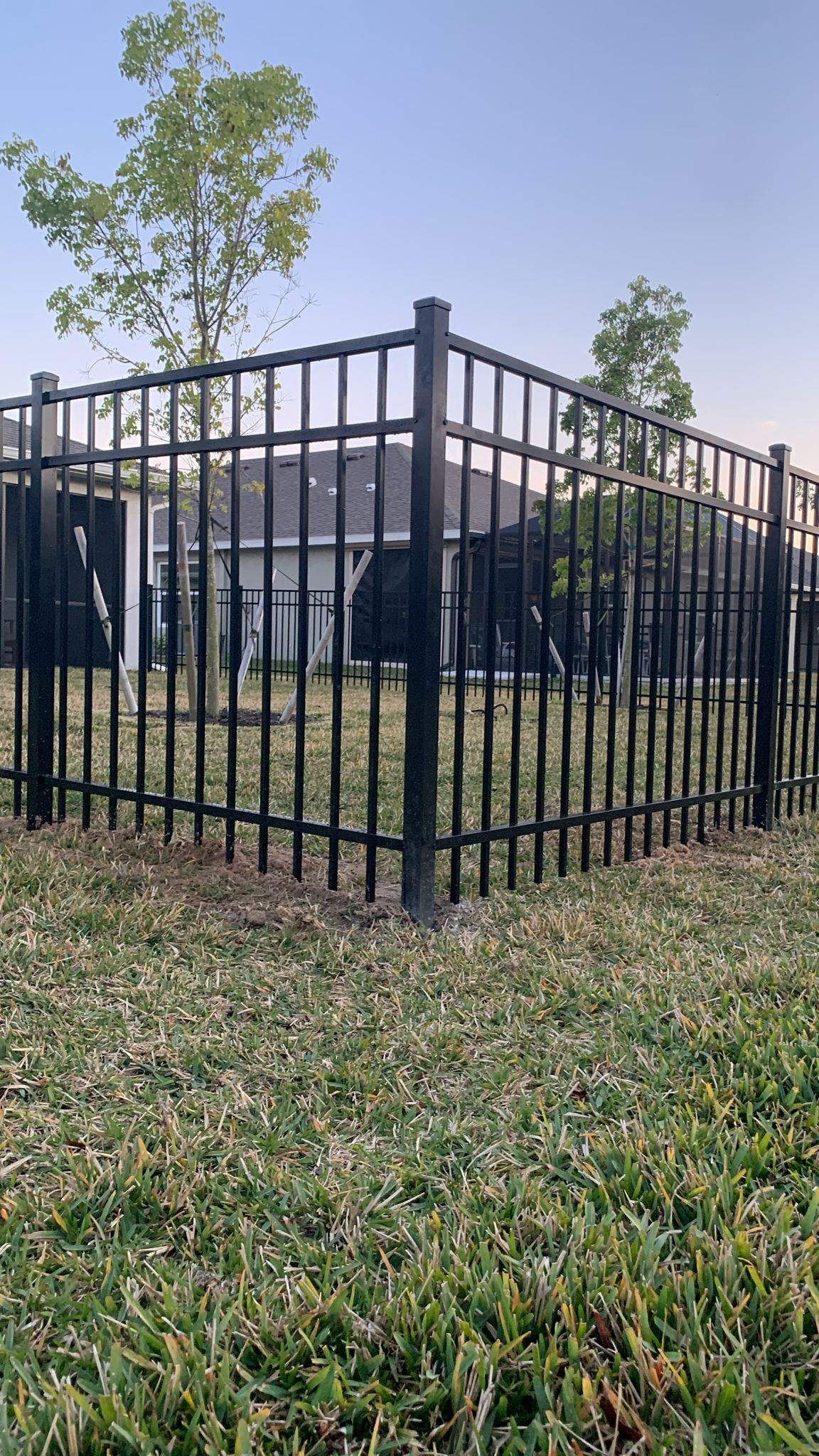 Black Aluminum Picket Fence Installation for Port Charlotte Residence by True Fence LLC