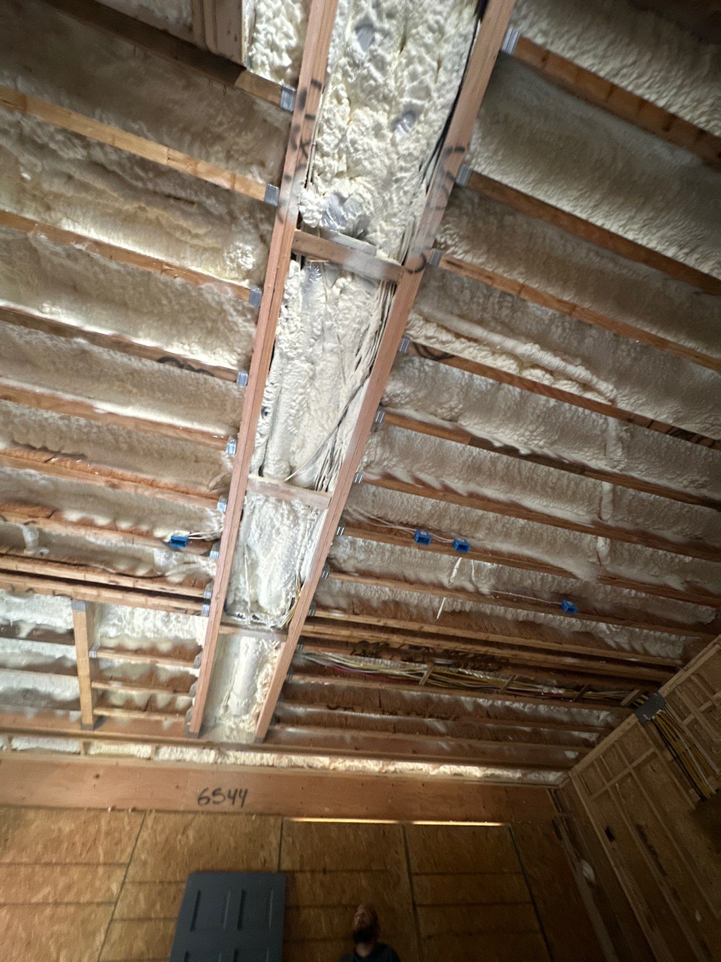 Full encapsulation with open cell spray foam on this custom home in Dallas by Apex Insulation Solutions