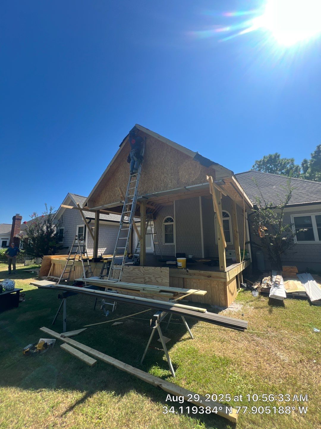 Back Porch Addition in Beau Rivage  by RGR Construction and Roofing, LLC