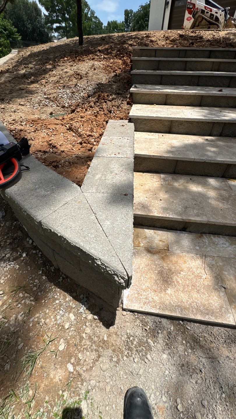 🏡 Duane’s Complete Retainer Wall & Hardscape Walkway by Texas Urban Elements