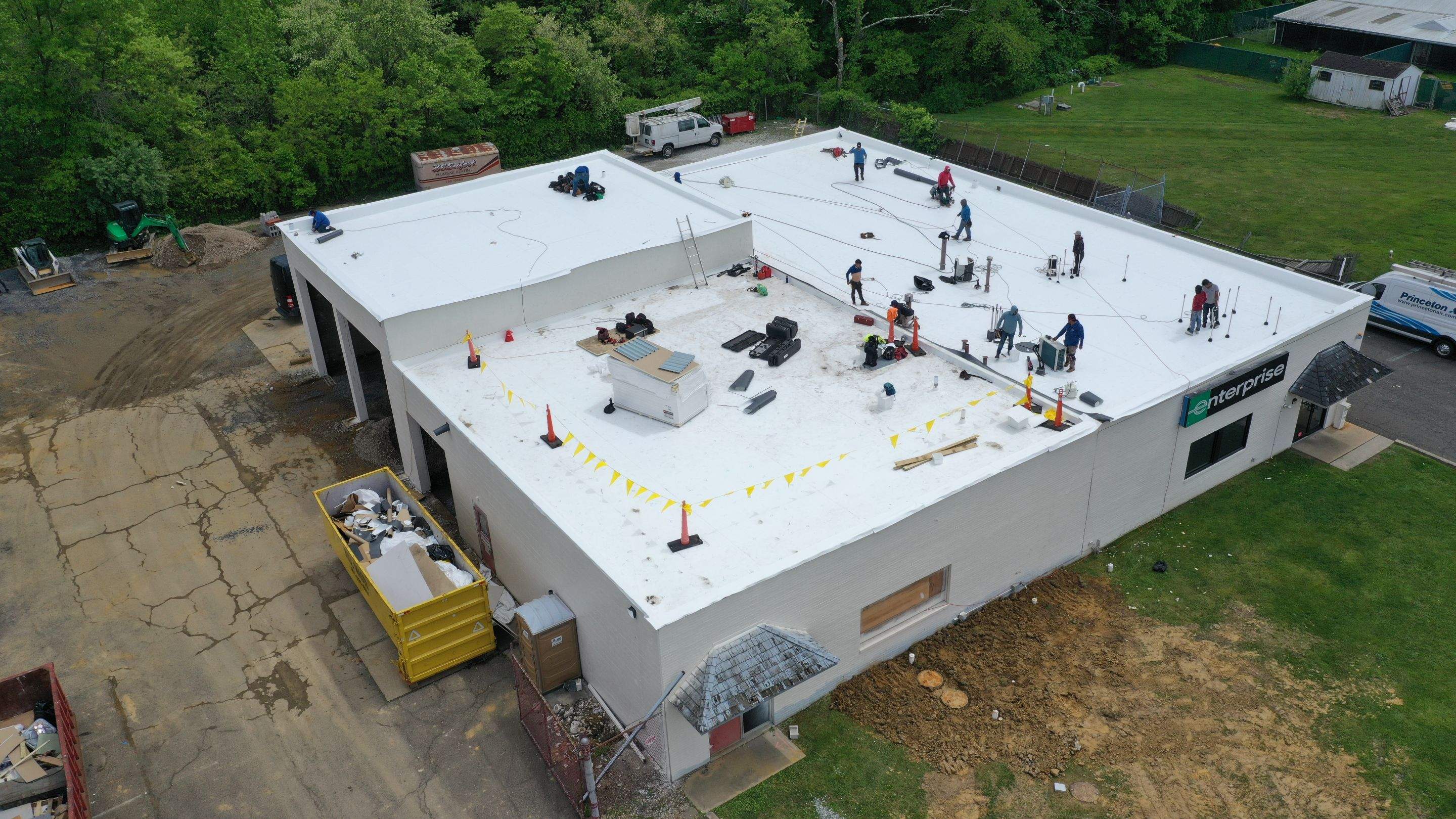 Commercial Roofing Installation using GAF TPO by All Site Roofing
