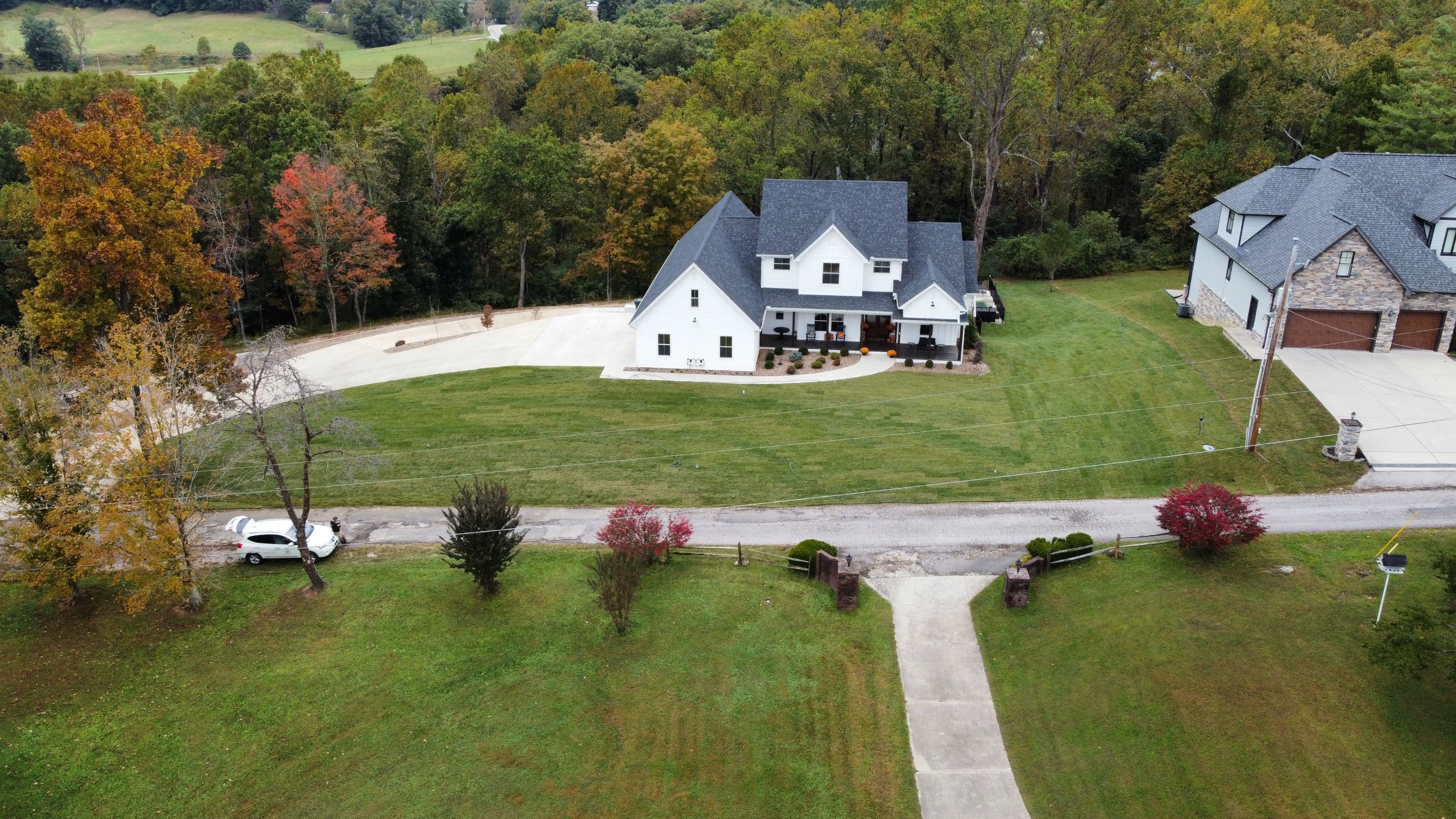 Sod Installation using Fescue Sod by GrassBusters, Inc.