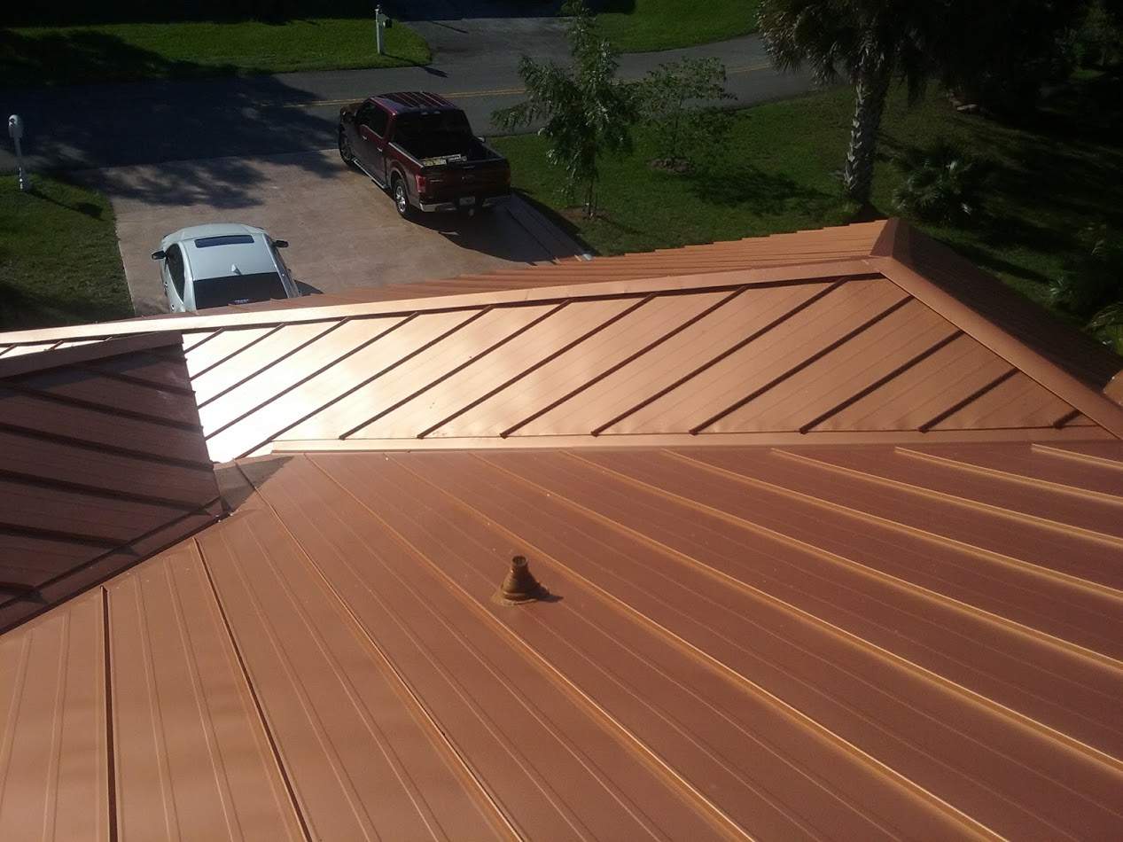 Residential Roofing Installation using 1" Nail strip metal roof by BLUES BROTHERS CONSTRUCTION CORP