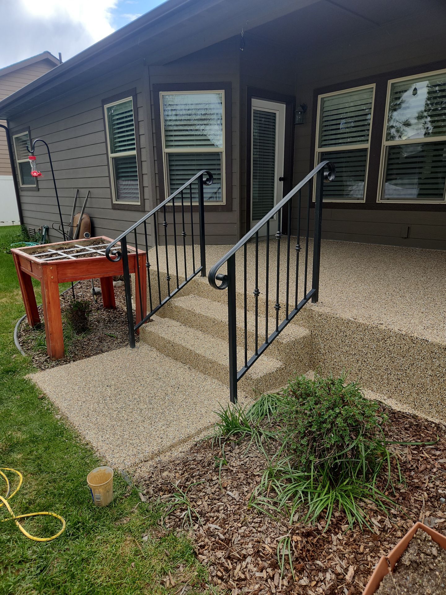 Patio Transformation using Sandstone by Croc Coatings, LLC