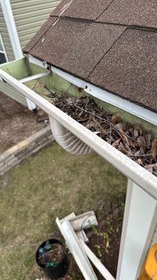 Completed gutter protection installation in North Aurora, IL 60542
