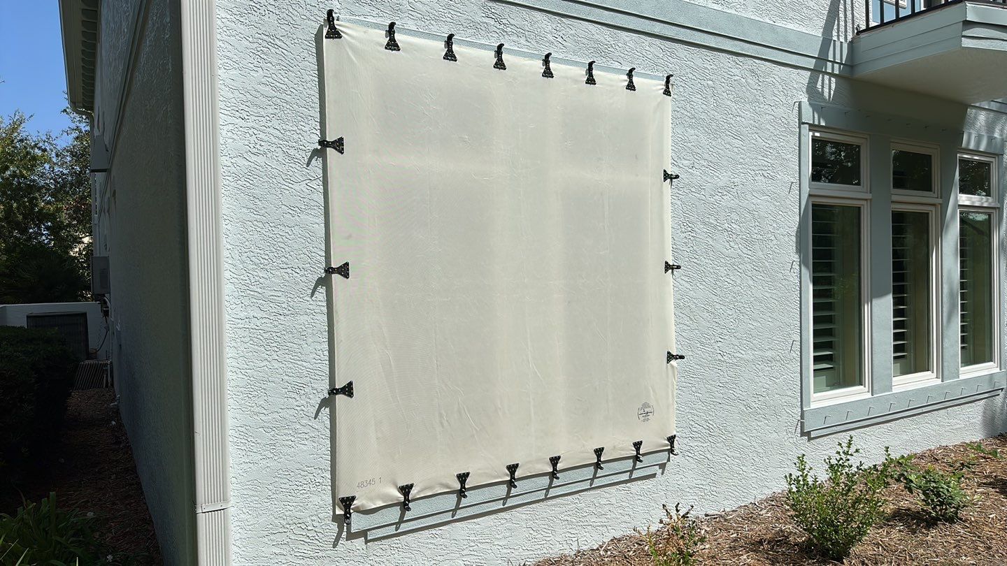 Hurricane Fabric - White by Smart Guard Shutters