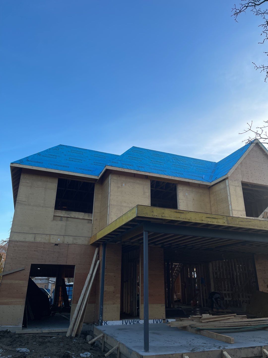 New Home Construction using 16" Standing Seam Panels by Jay Carter Roofing & Sheet Metal