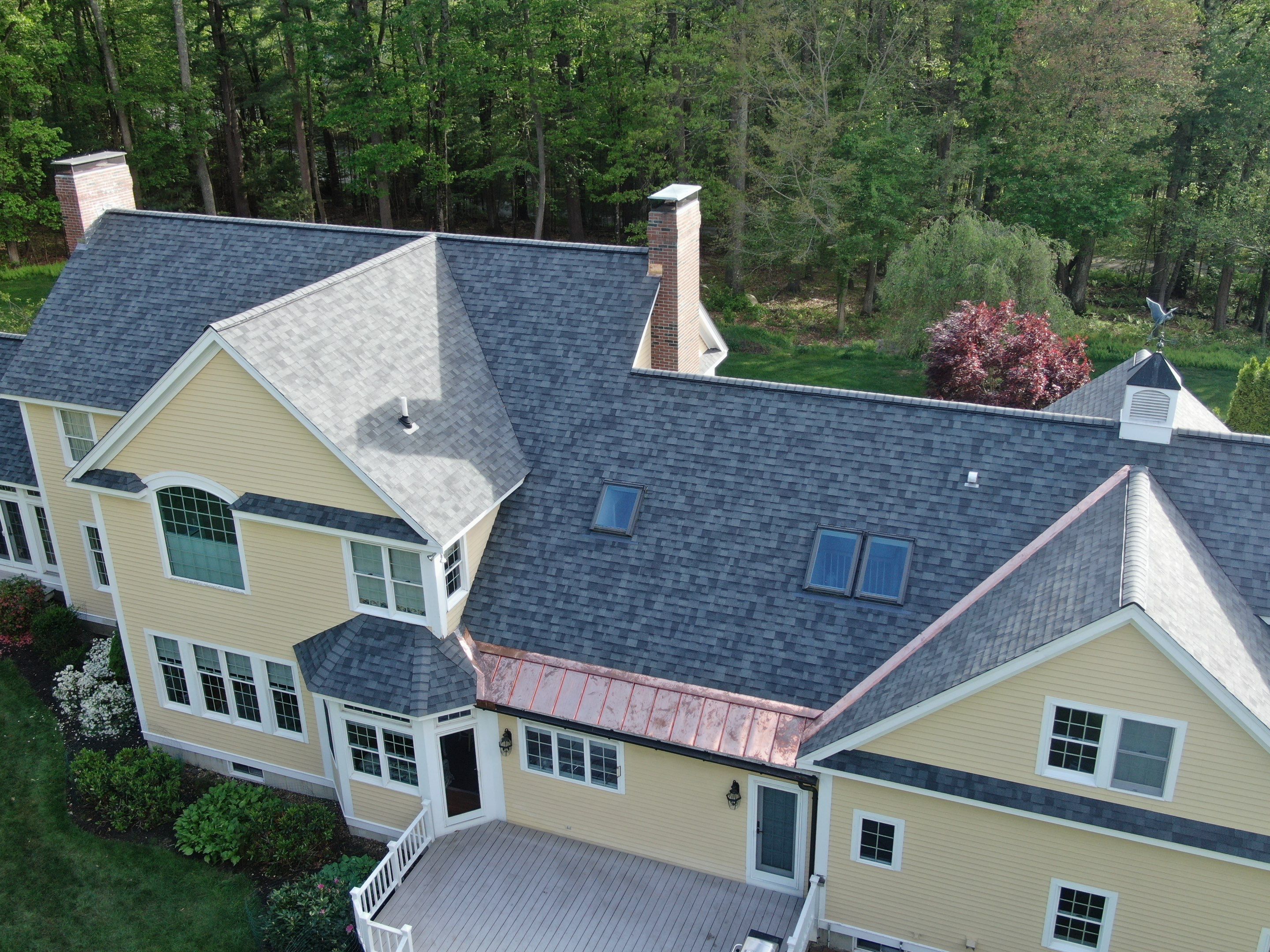 Roof Replacement with Owens Corning Shingles and Copper Flashing by Mighty Dog Roofing of Greater Middlesex County