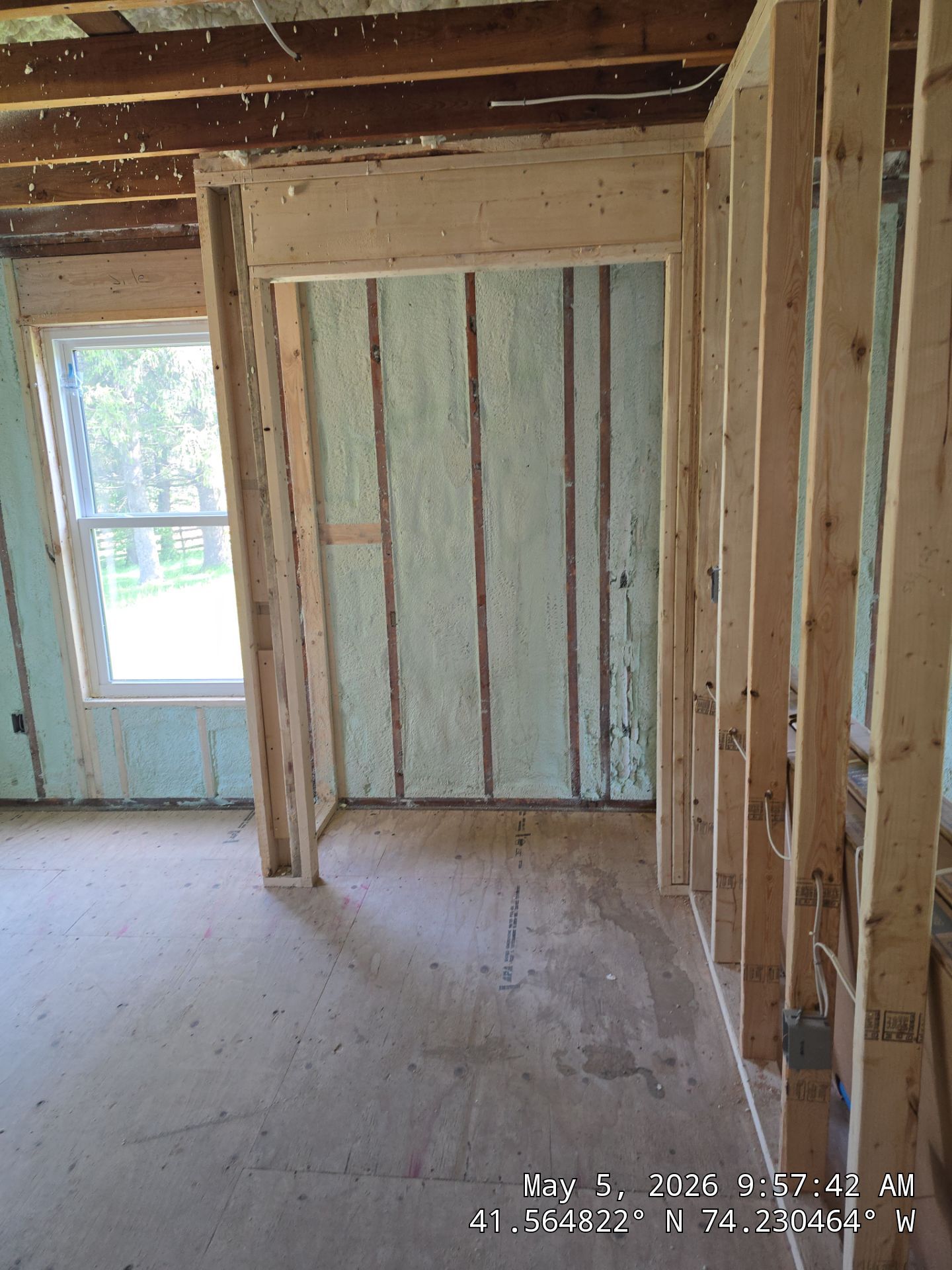 Exterior Walls using Closed Cell Spray Foam by NYS Foam & Energy