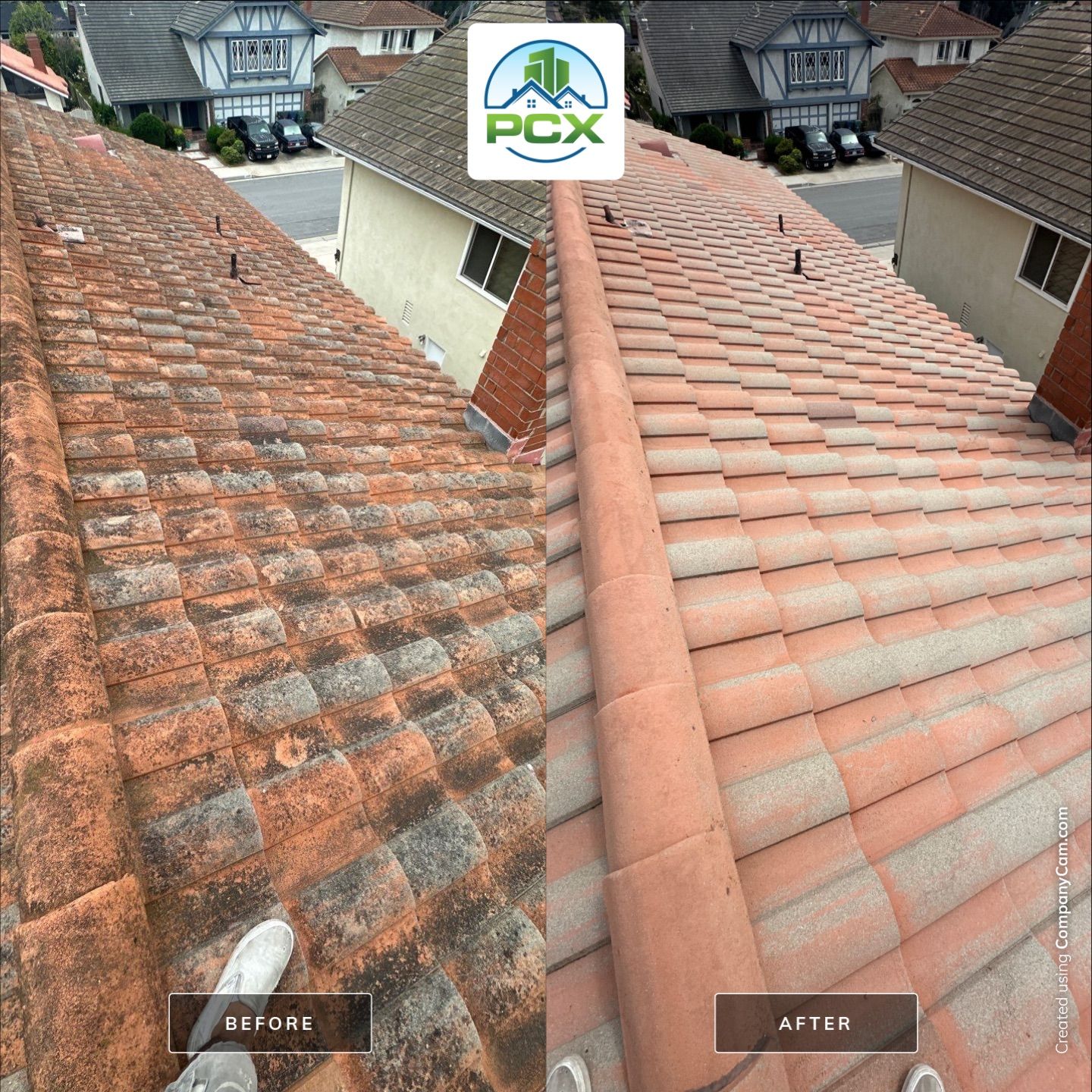 Roof washing in Huntington Beach, CA by Property Cleaning Experts, LLC