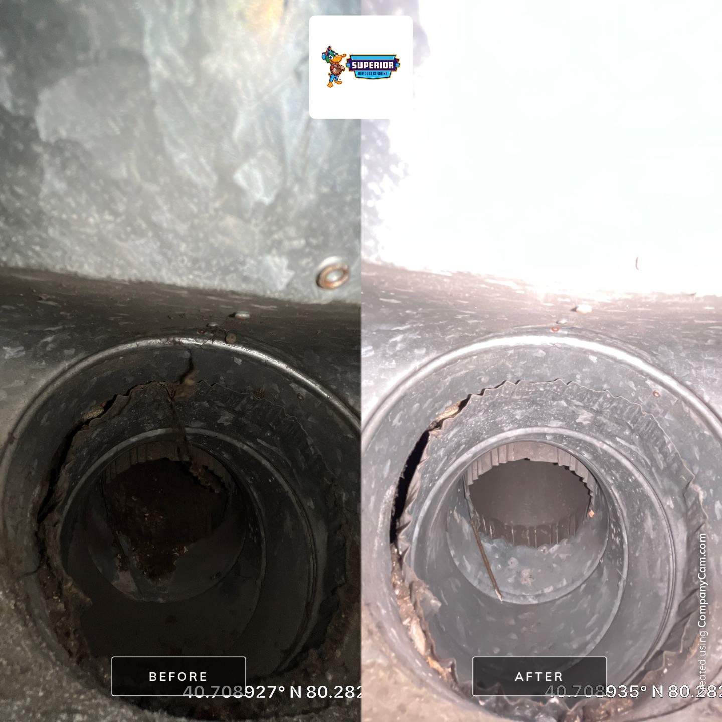 Air Duct Cleaning With a Vacuum Truck in Rochester, PA. by Superior Air Duct Cleaning