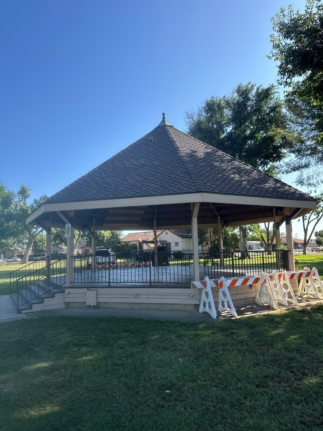 City of Gustine Gazebo project by Straight Edge Roofing Inc