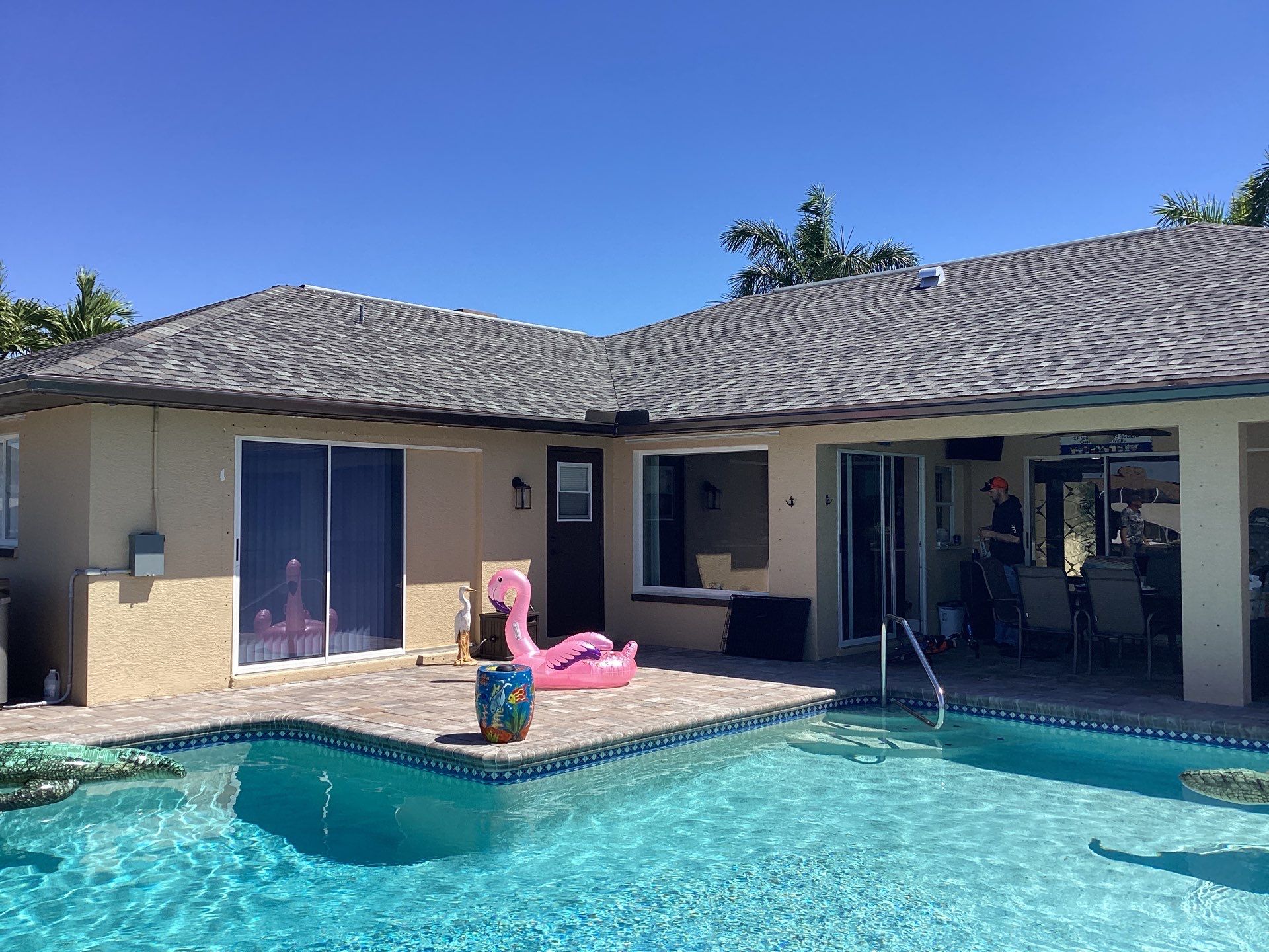 Musket Brown Gutter Installation and Soffit Fascia in Cape Coral FL by Gutter Professors