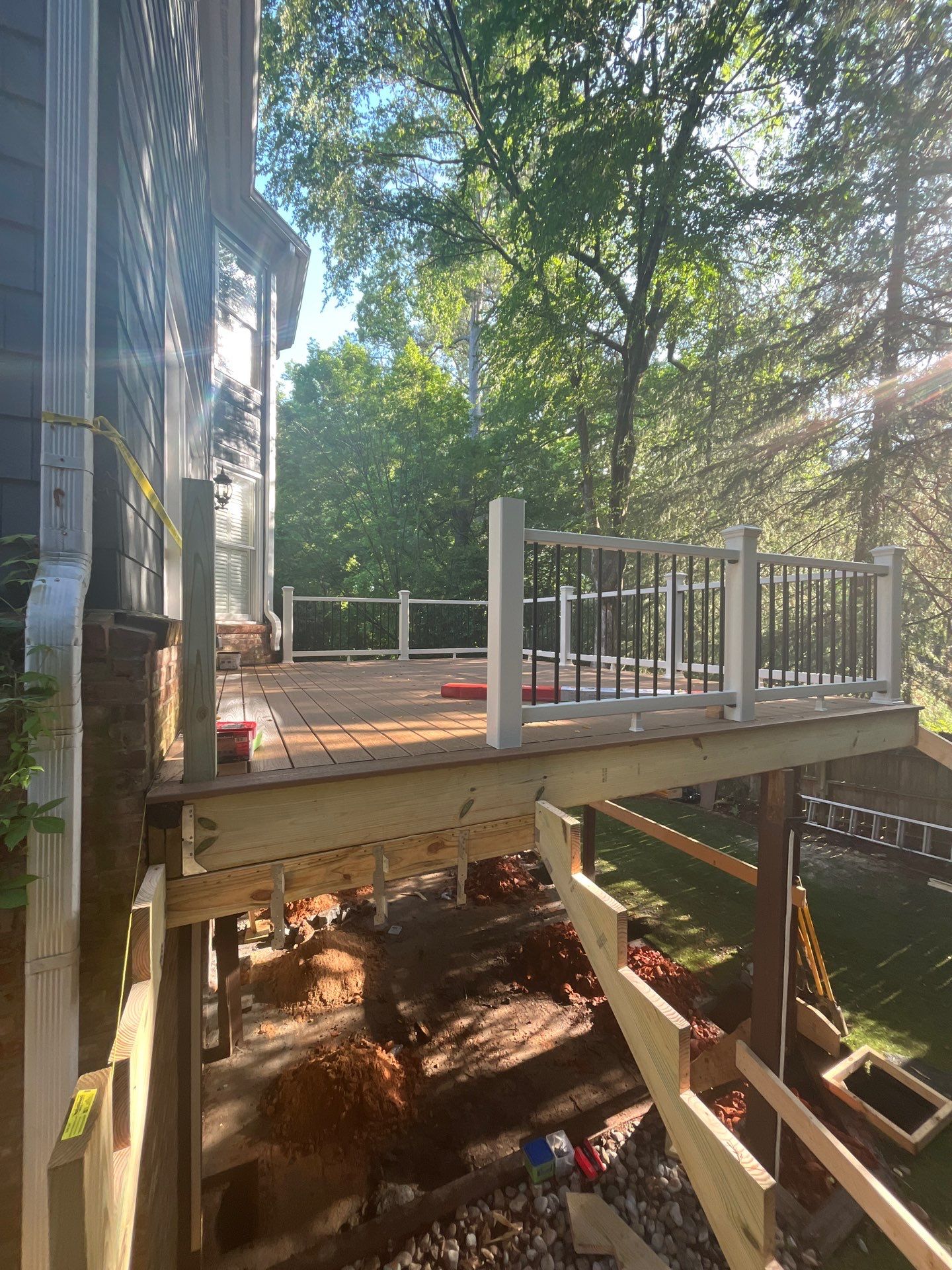 Trex New Deck Build with Screened in Under Deck by Nelson Exteriors 