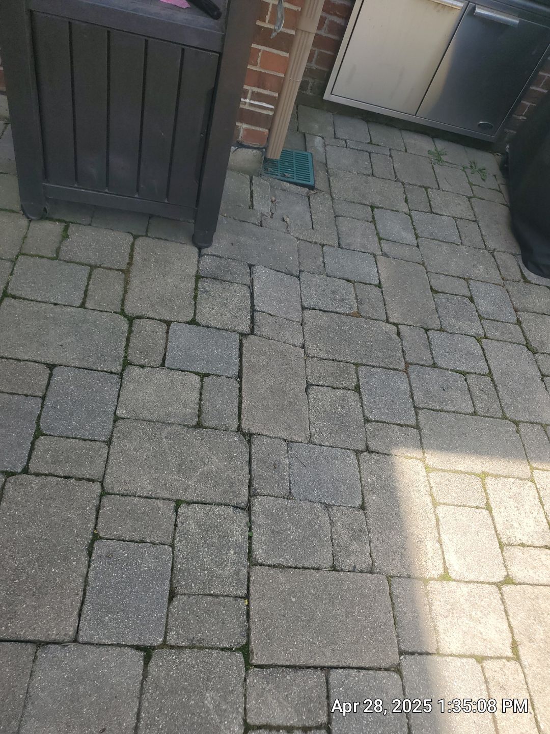 Brick paver repair, clean, seal and poly sanding by Northern Power Washing LLC.
