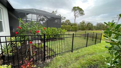 Aluminum Fence Installation using 3 Rail Aluminum Fence