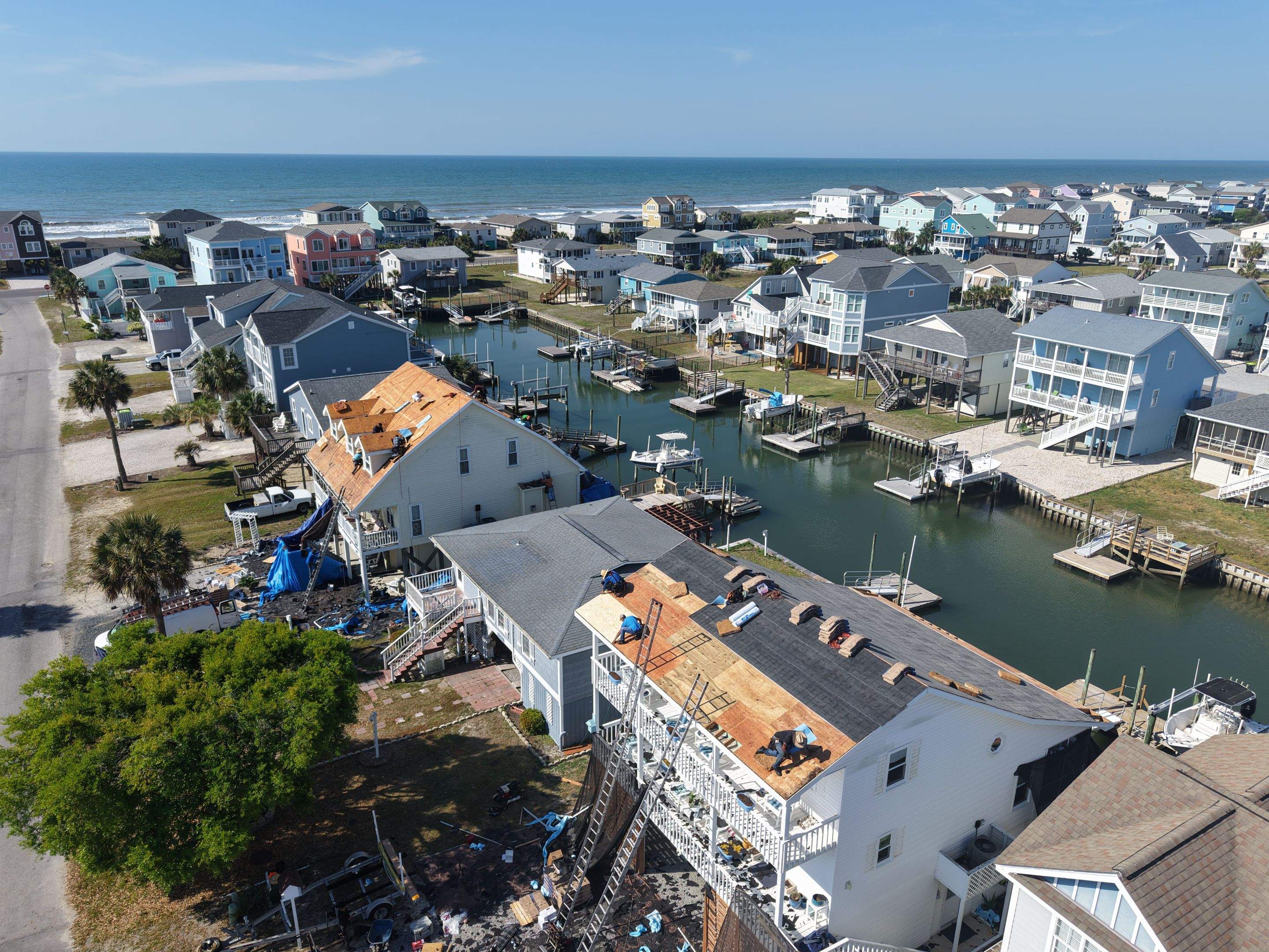 2 Roof Replacements in Progress | Holden Beach Local Roofers by RGR Construction and Roofing, LLC