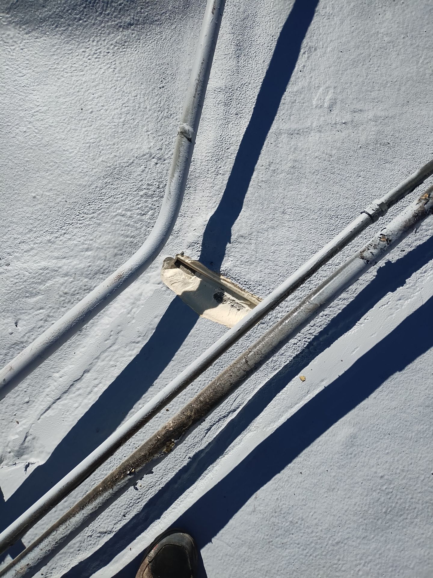 Spray foam and coatings using General Coatings acrylic coatings and spray foam by Straight Edge Roofing Inc