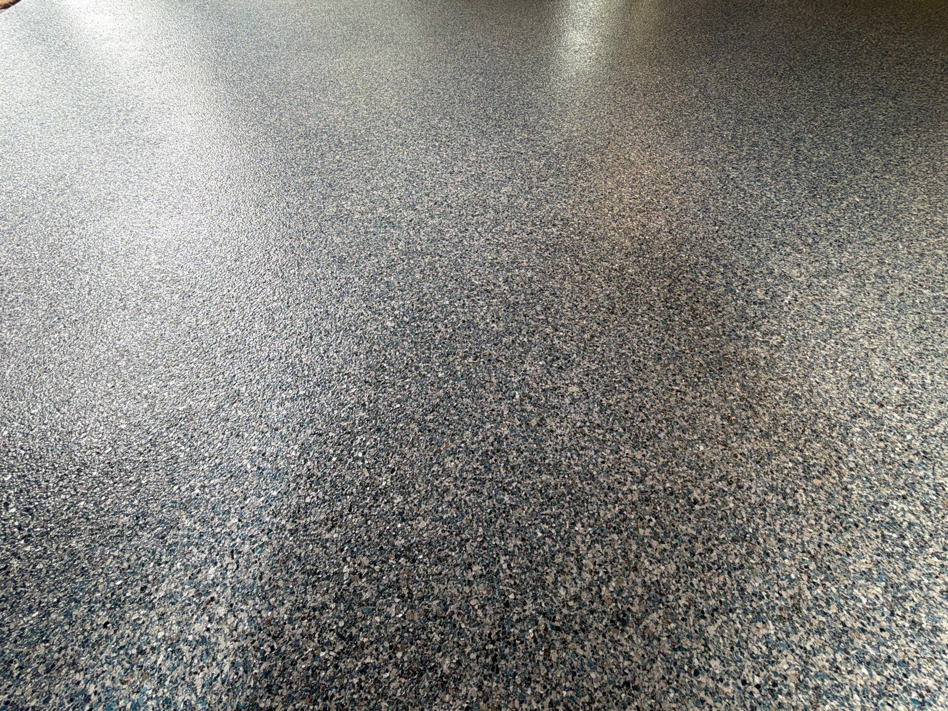 Vintage Cobalt Garage Coating by NG Masonry & Construction LLC