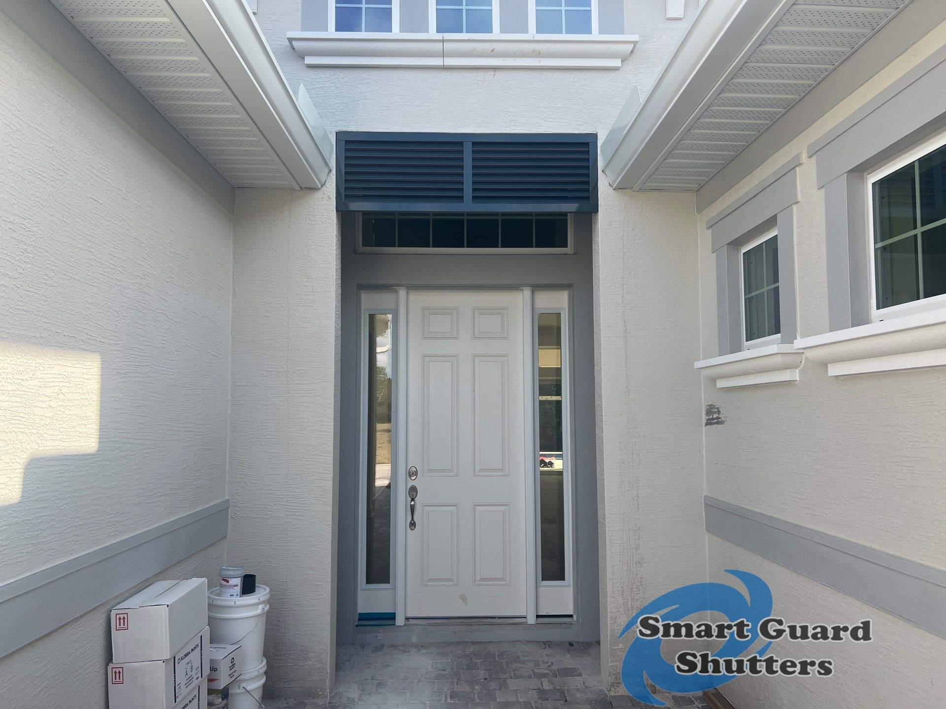 Decorative Bahamas in Anthracite Grey by Smart Guard Shutters