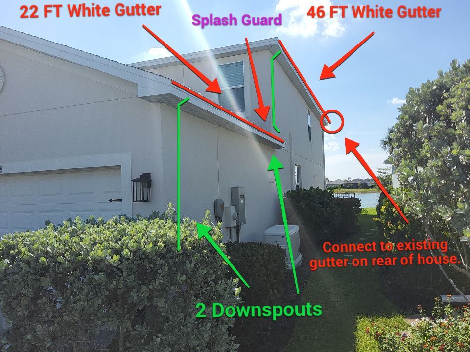 Downspout Installation for Oceanfront Homes in Punta Gorda FL by Gutter Professors