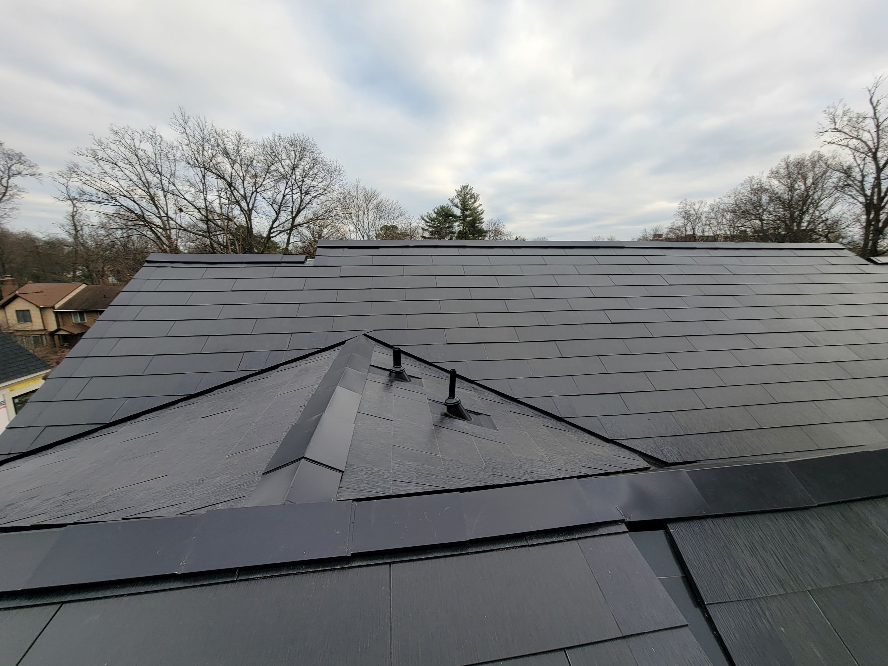 New Construction Tesla Solar Roof by American Home Contractors