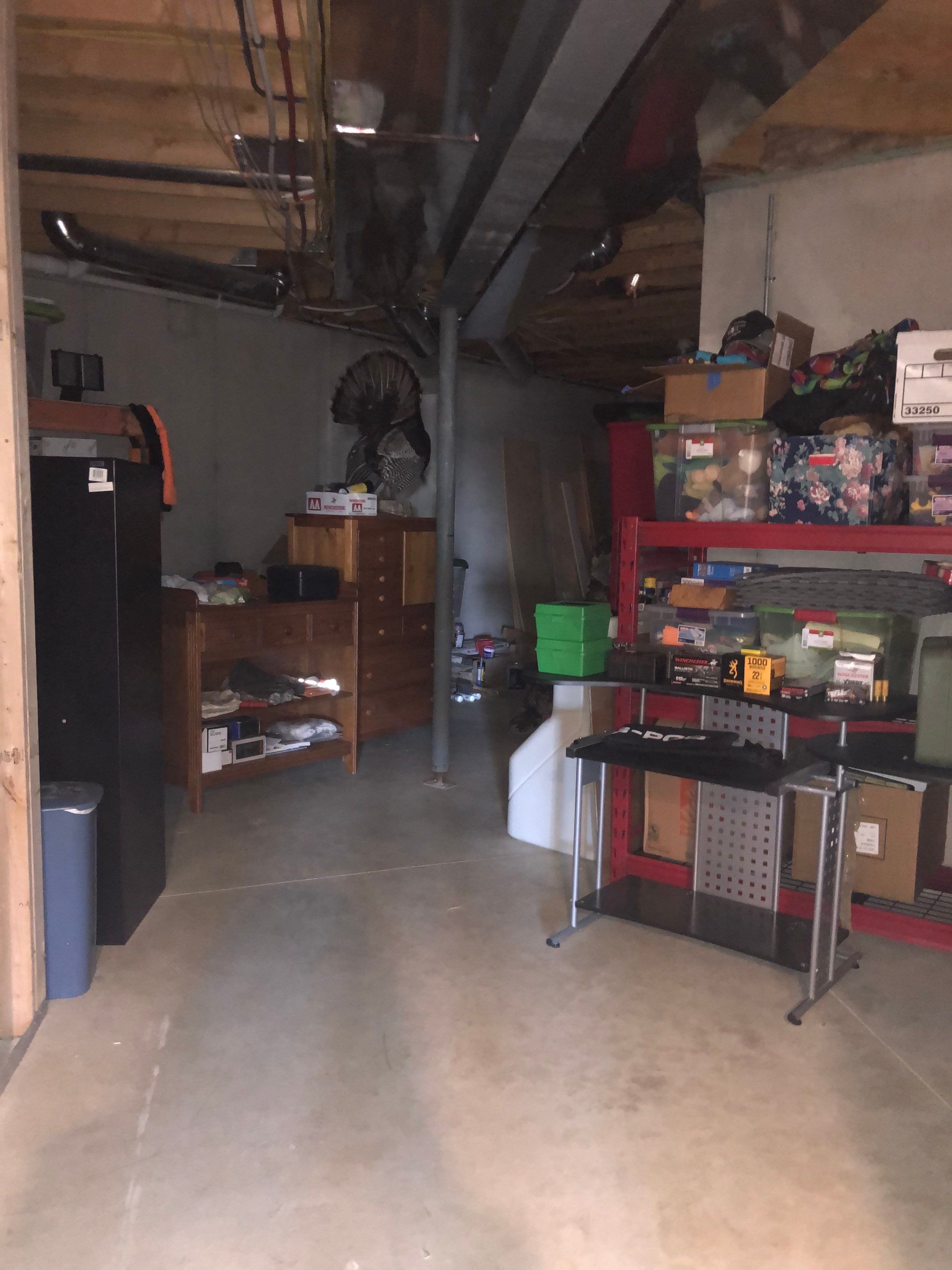 Louisburg, KS -- Basement Polish using Grey Stain by Big Red Decorative Concrete, LLC