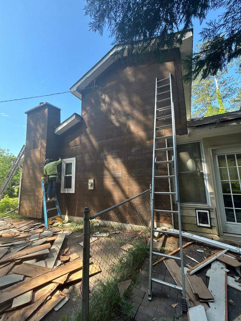 Marietta, GA Siding, Rotten Wood, Front Door, and Gutter Replacement with Exterior Painting by Nelson Exteriors
