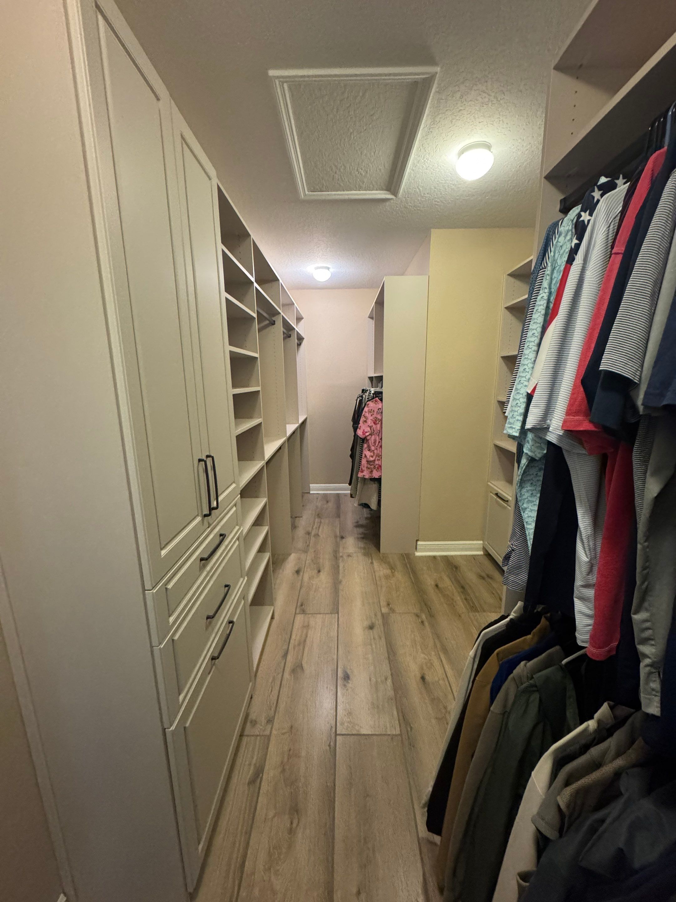 Custom Closet Storage Systems and Laminate Cabinetry Installation in Oldsmar by Square 1 Garage and Closet Solutions