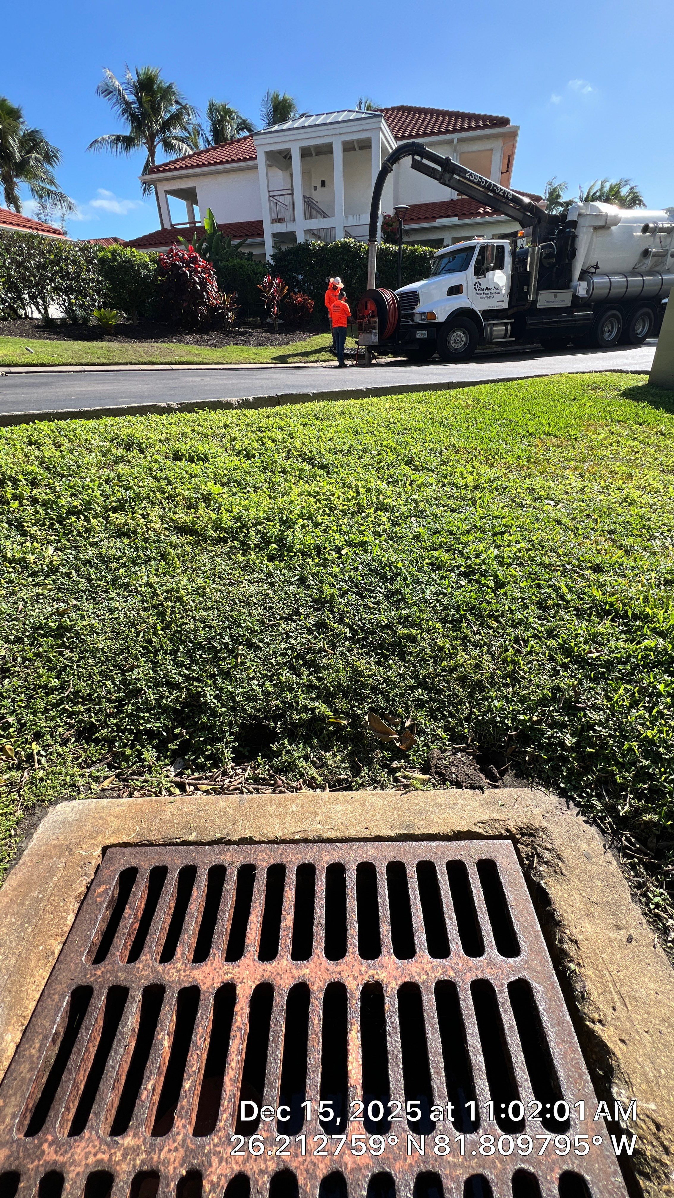 Naples Grande Catch Basin Cleaning by APS Power & Water