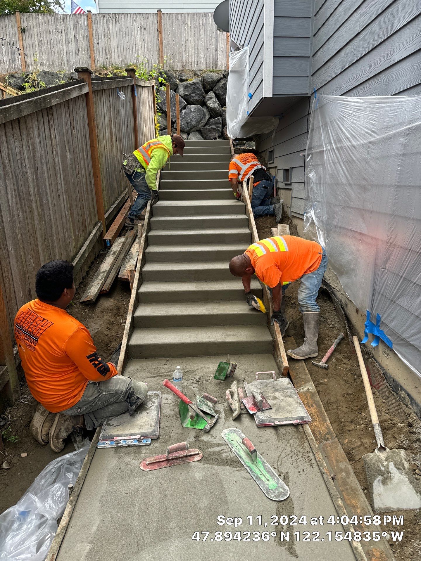 Jireh Outdoor Projects | Concrete Stair Repair and Retaining Wall by Jireh Asphalt & Concrete Inc 