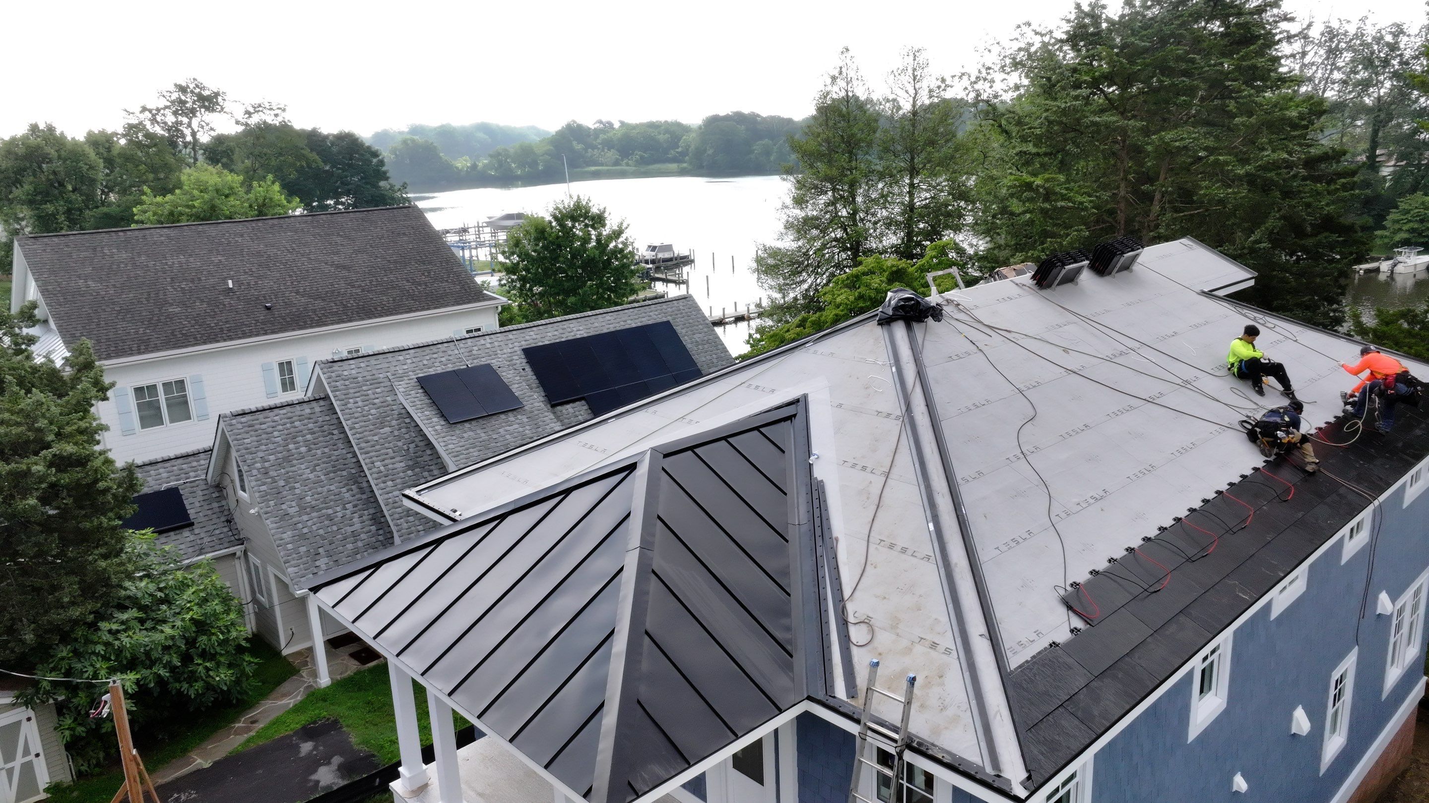 Tesla Solar Roof & Powerwall in Annapolis MD by American Home Contractors