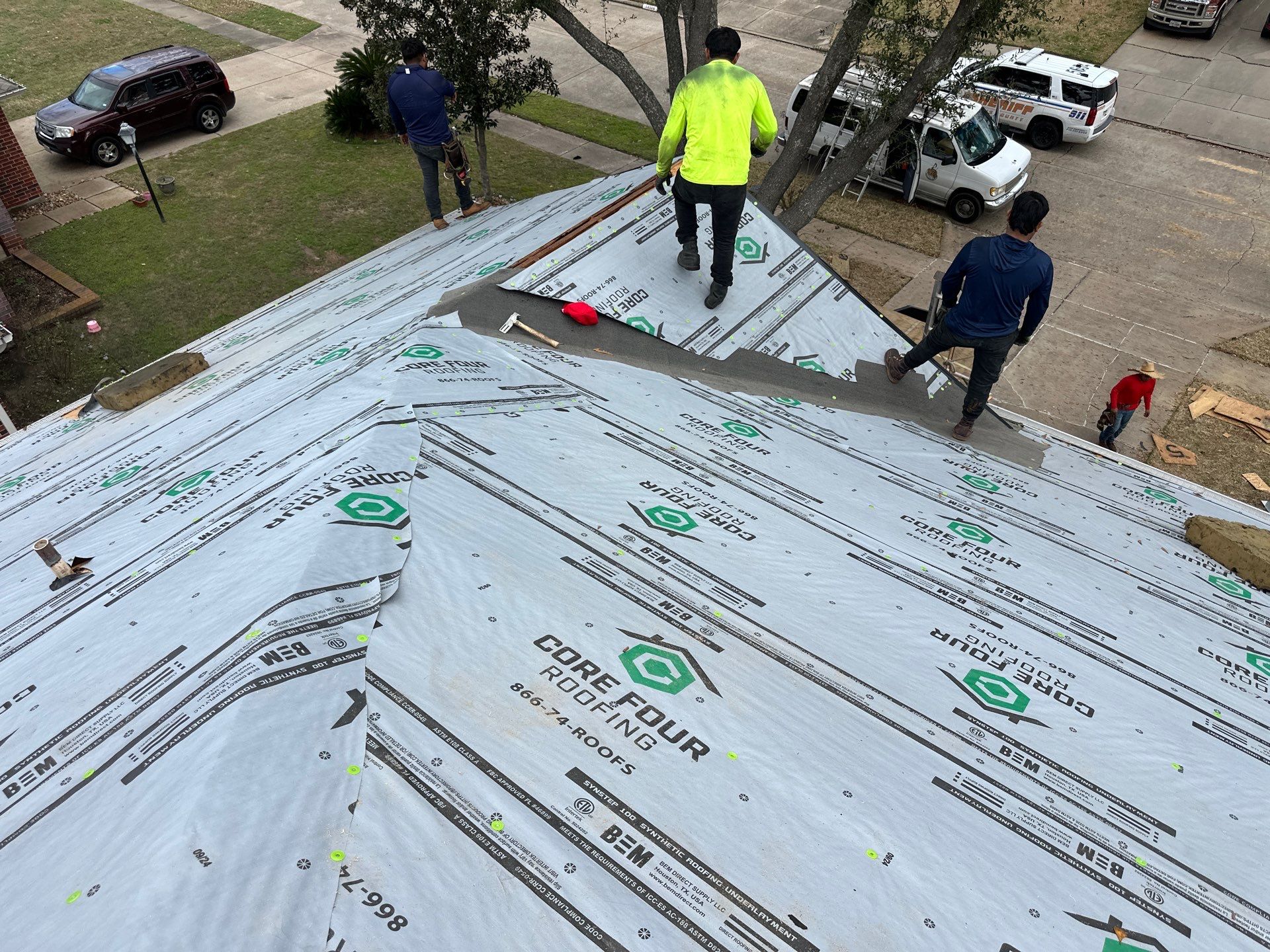 Roof Replacement completed in the Cypress Area! by Core Four Roofing