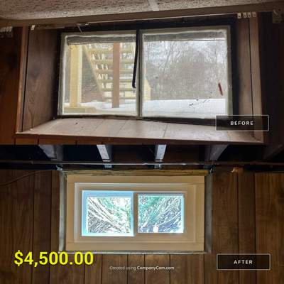 Basement Window Upgrade for Light, Efficiency & Clean Finish