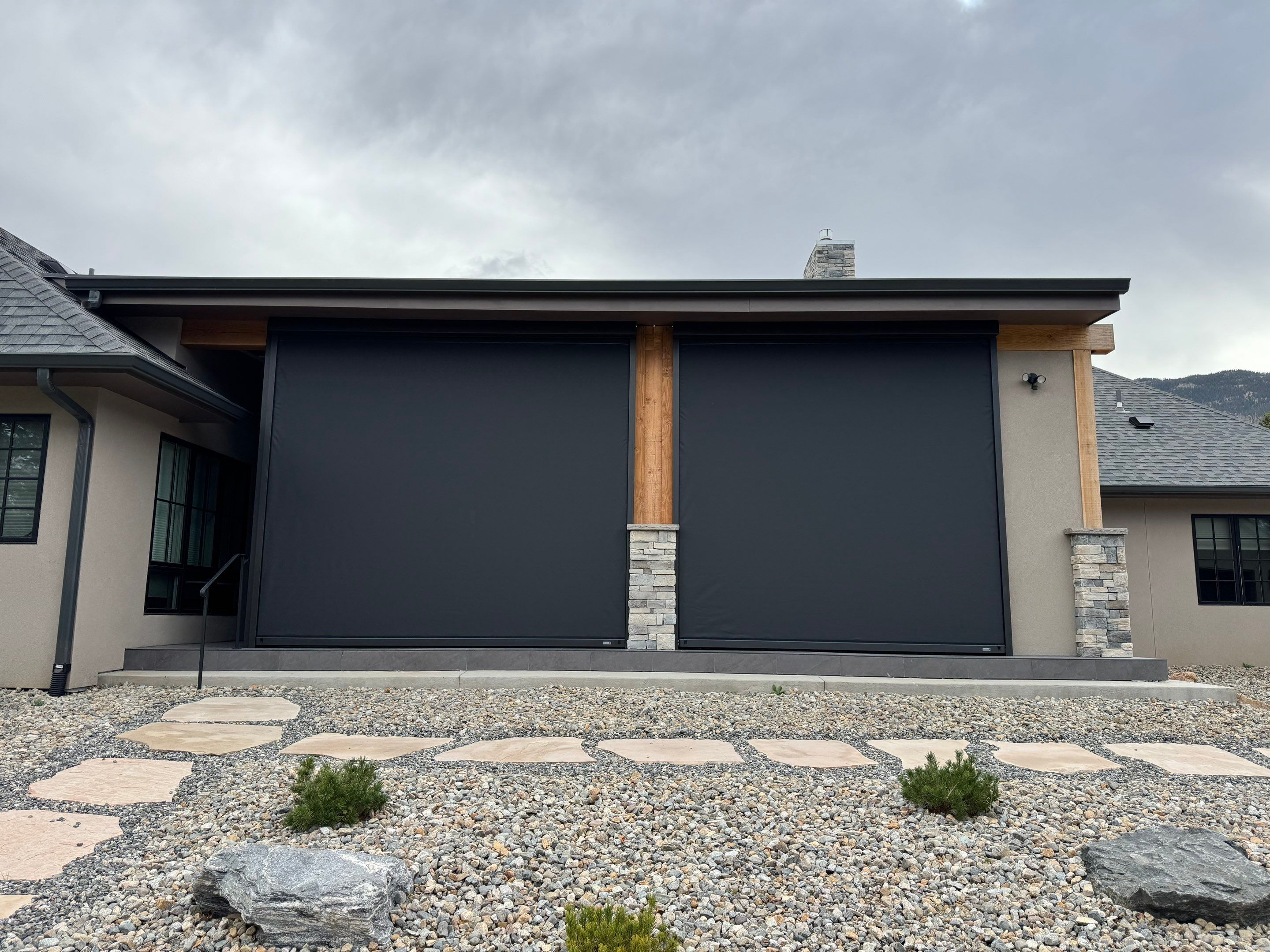 Motorized Screens using Progressive MagnaTrack Screens by Outdoor Solutions Colorado