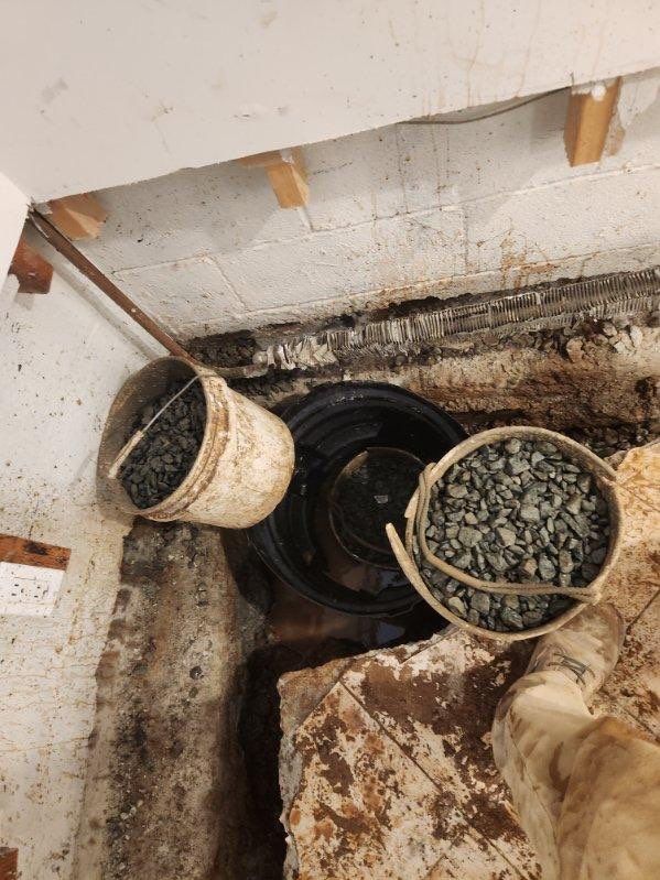 Interior French Drain Parsippany NJ by Pure Service Pro, LLC 
