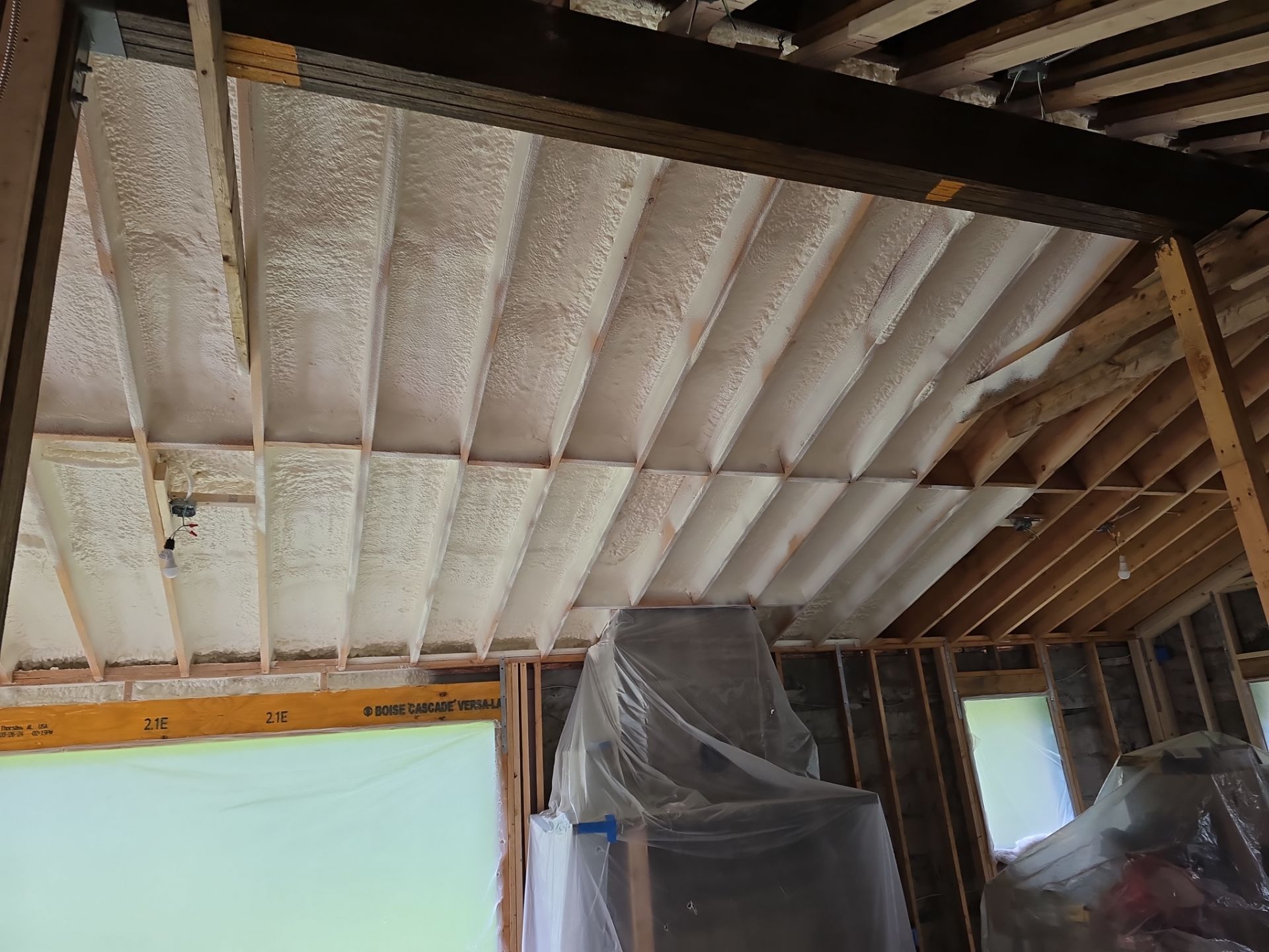 Attic Insulation using Closed Cell Spray Foam by NYS Foam & Energy
