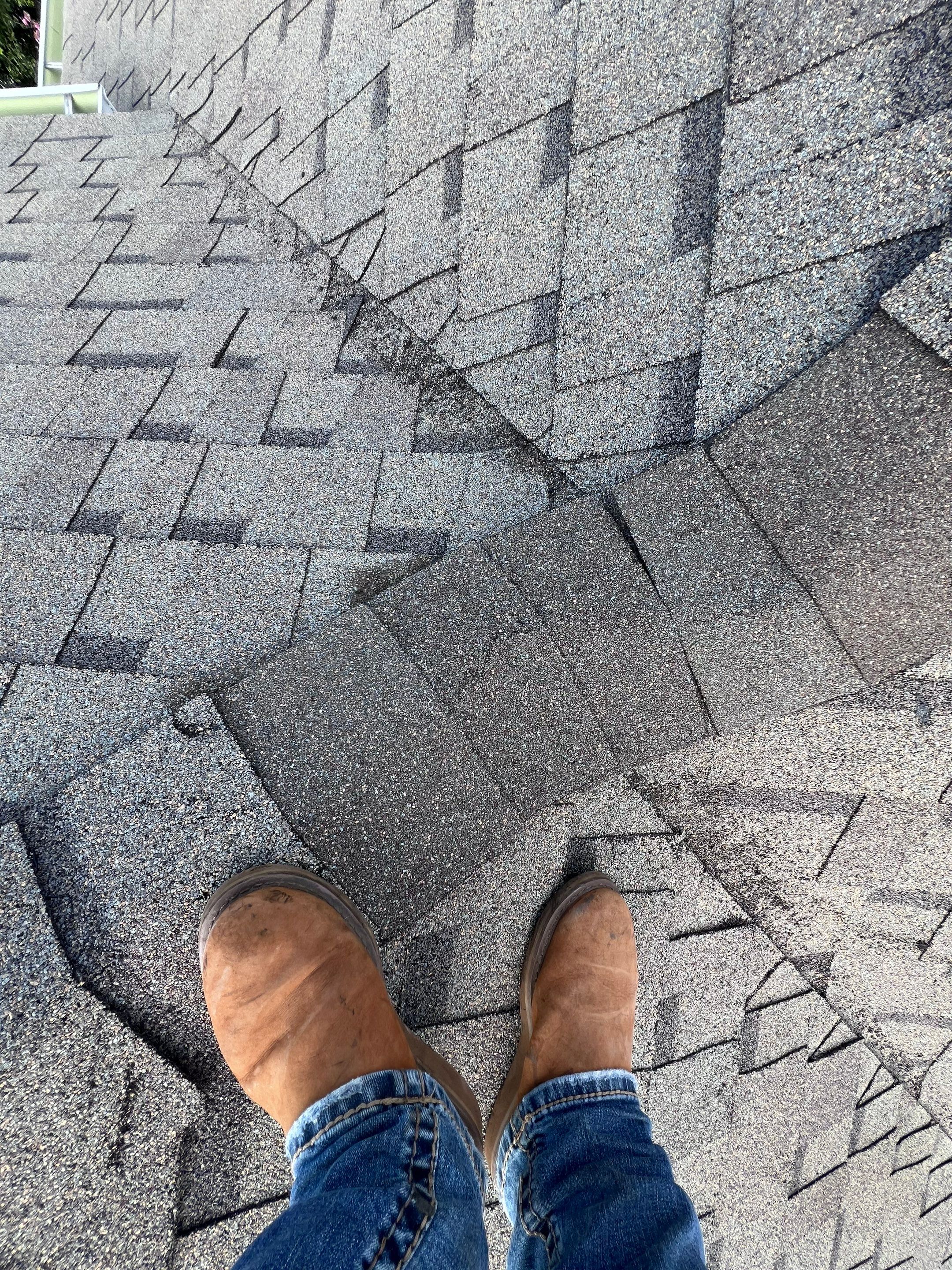 Hail Damage using Owen's Corning Duration (Lifetime) Shingles by Roof Repair Company