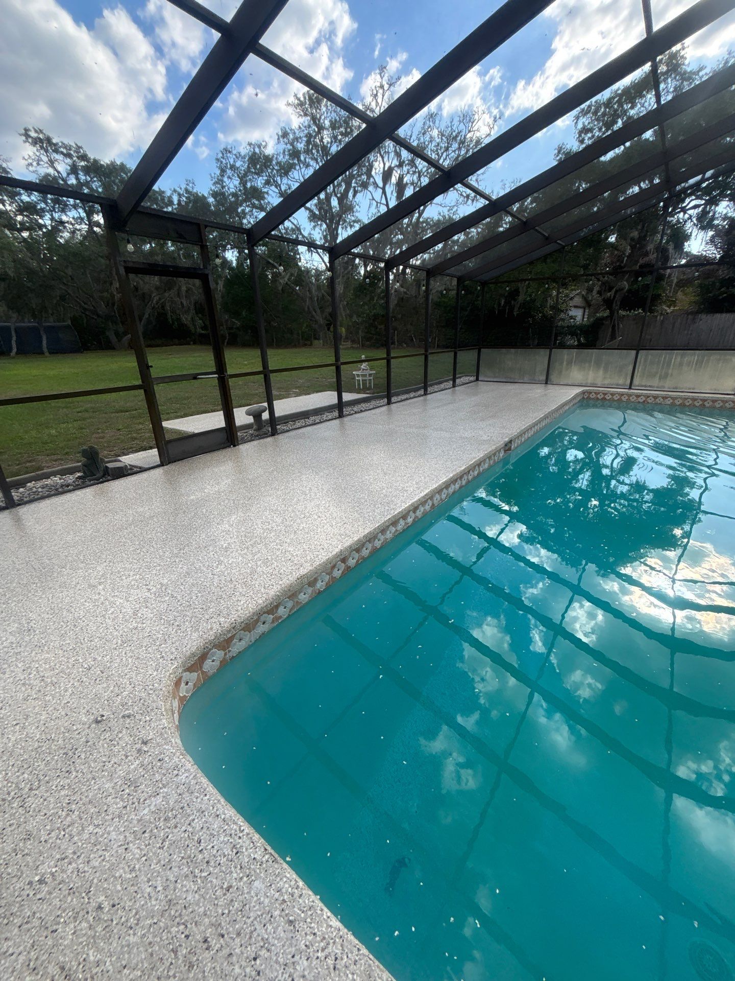 New Port Richey Pool Deck Transformation by Performance Floors & Coating