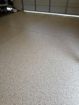 Garage Floor Concrete Coating with Simiron Flake in Nipomo