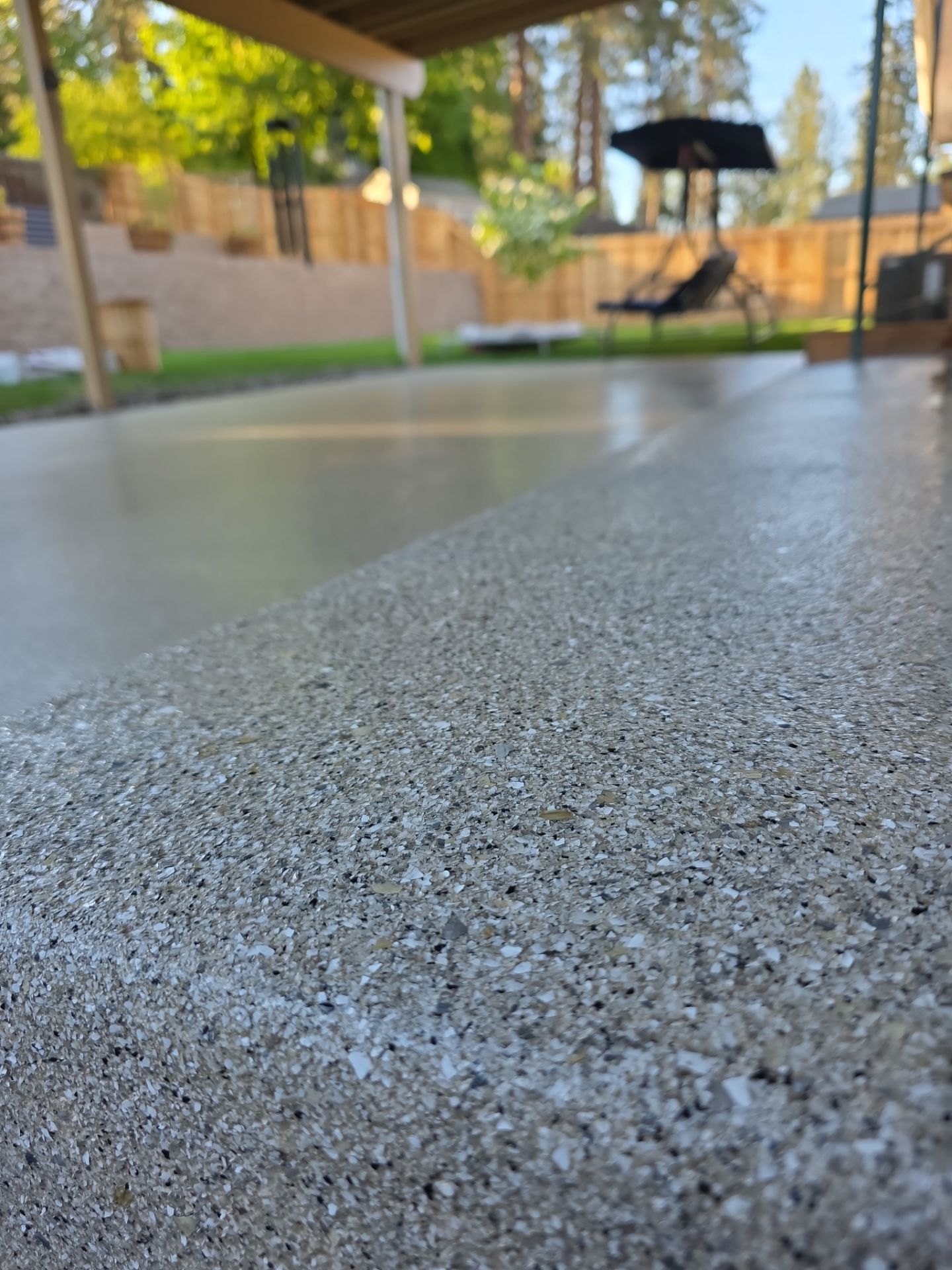 Quartzite Hybrid Concrete Coating for Spokane Patio and Entry by Croc Coatings, LLC