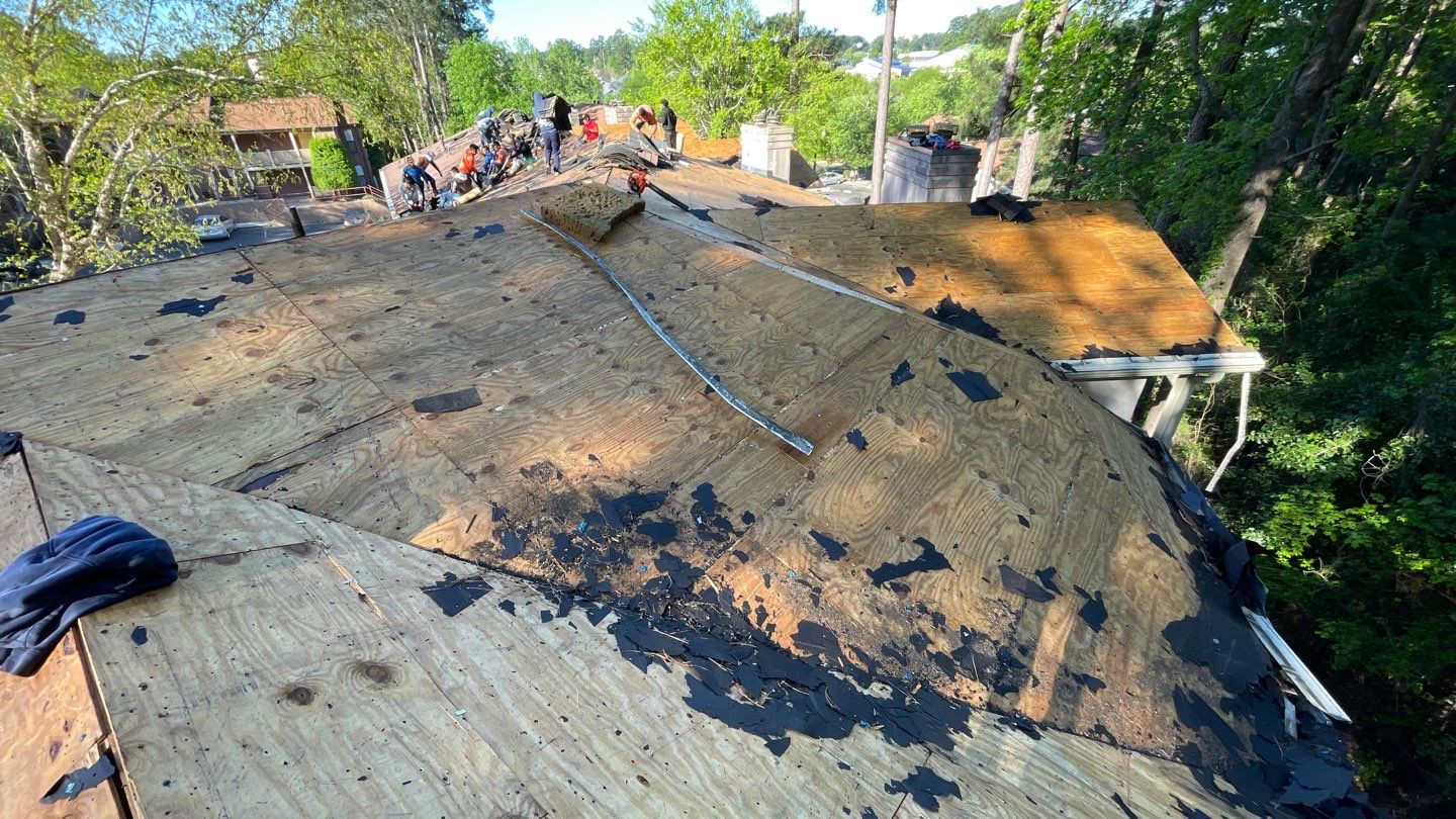 Commercial Roofing Installation using Owens Corning Autumn Brown by Inspector Roofing and Restoration