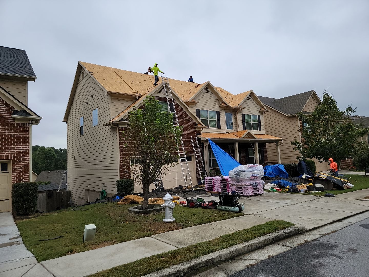 Residential Roofing Installation using Owens Corning by Inspector Roofing and Restoration