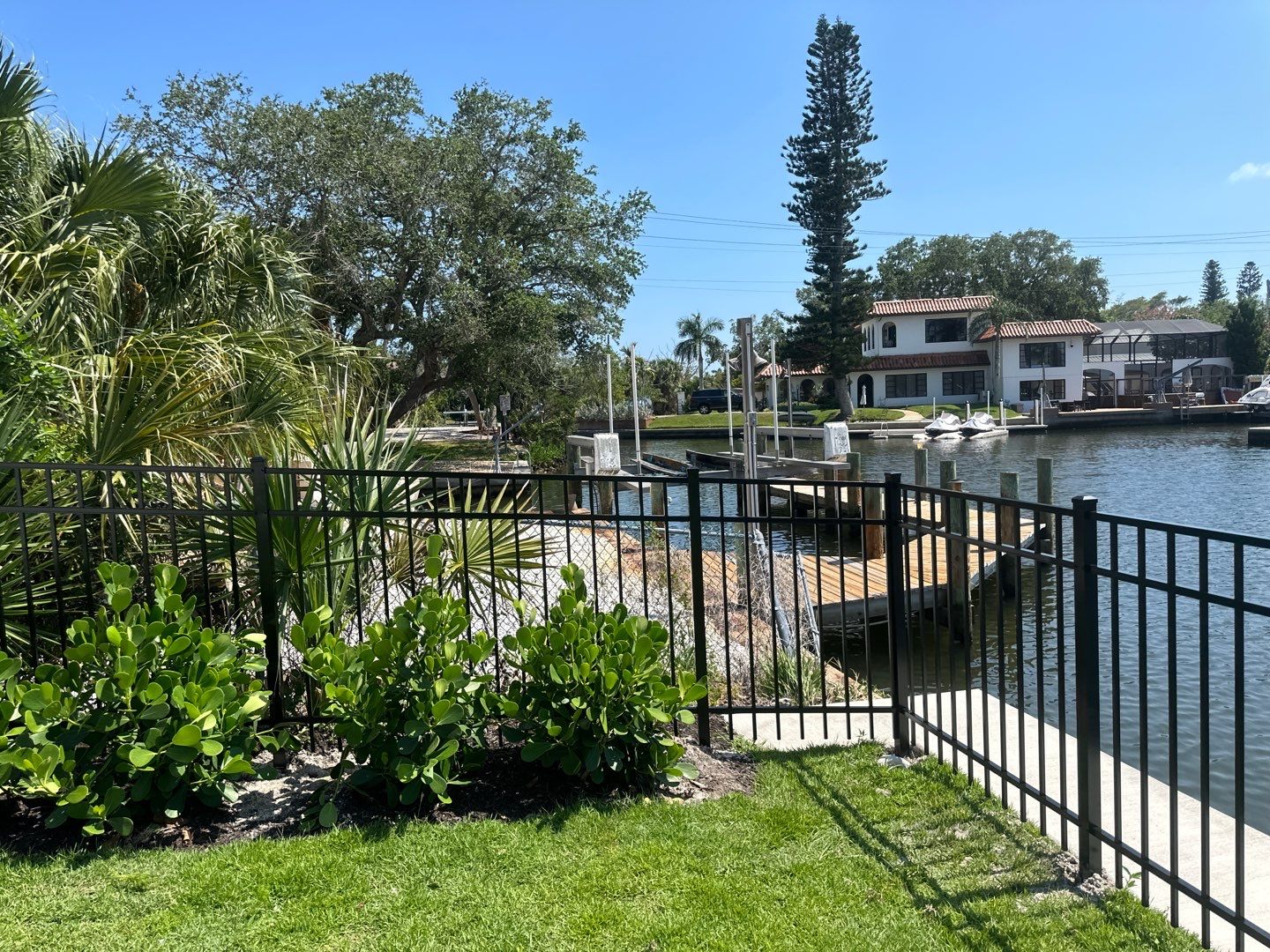 Aluminum Fence Installation using Black 3 Rail Aluminum Fence by Asap fence and gates, LLC