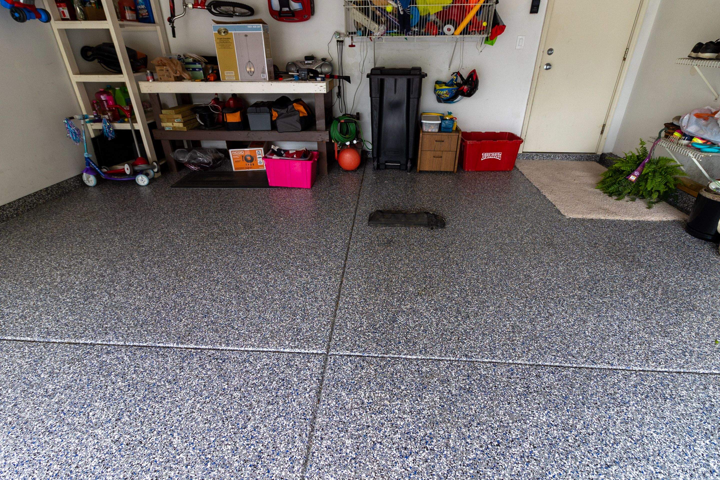 Garage Floor using Galaxy Blue by Your1DayFloor.com