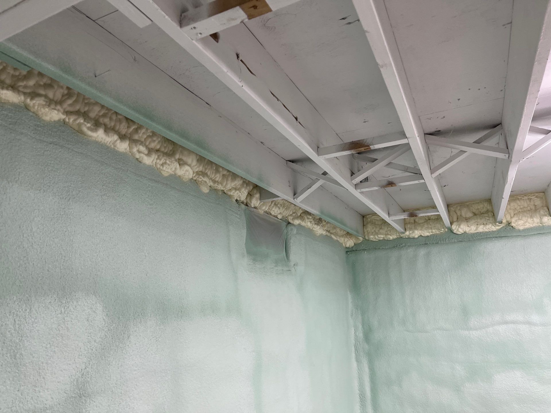 Basement Exterior Walls using Closed Cell Spray Foam by NYS Foam & Energy