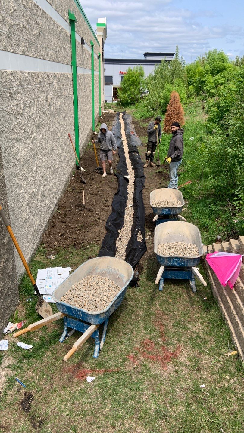 French Drain Installation – Fridley Dollar Tree by Waterproofing Northeast