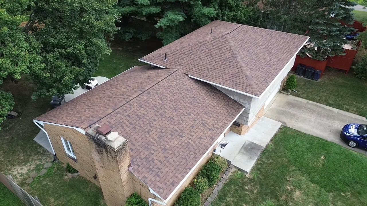 Atlas Pinnacle, Color, Burnt Hickory, Drip Edge, Color, Royal Brown by Eagle Eye Roofing