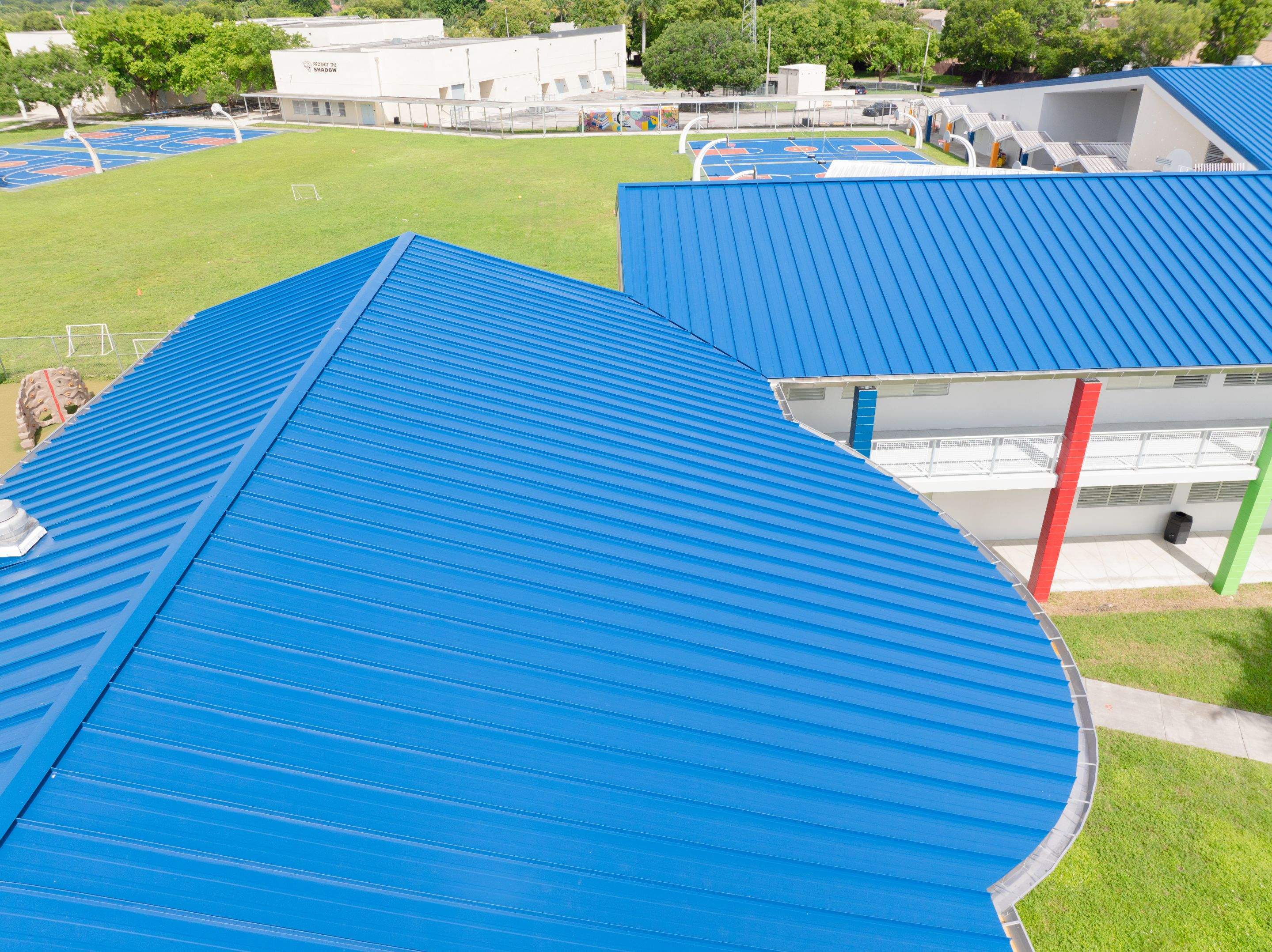 24ga 1.5" Mechanical Seam Slate Blue by Total Roofing System The Metal Roof Experts