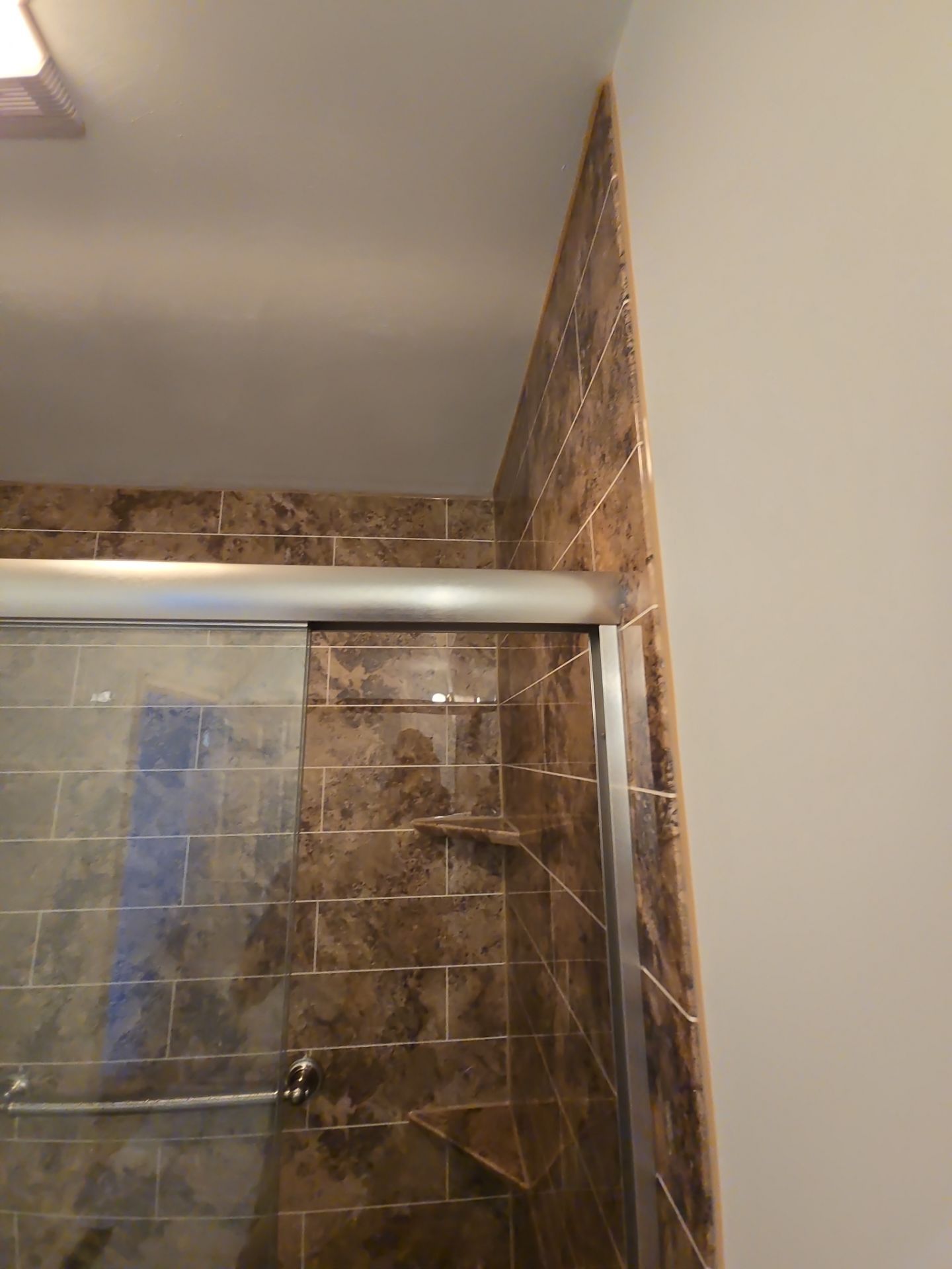 Tub to Shower in Madiera Granite by BathPlanet SW Virginia